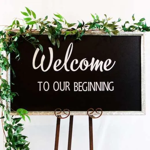 Large "Welcome" Galvanized Metal Sign