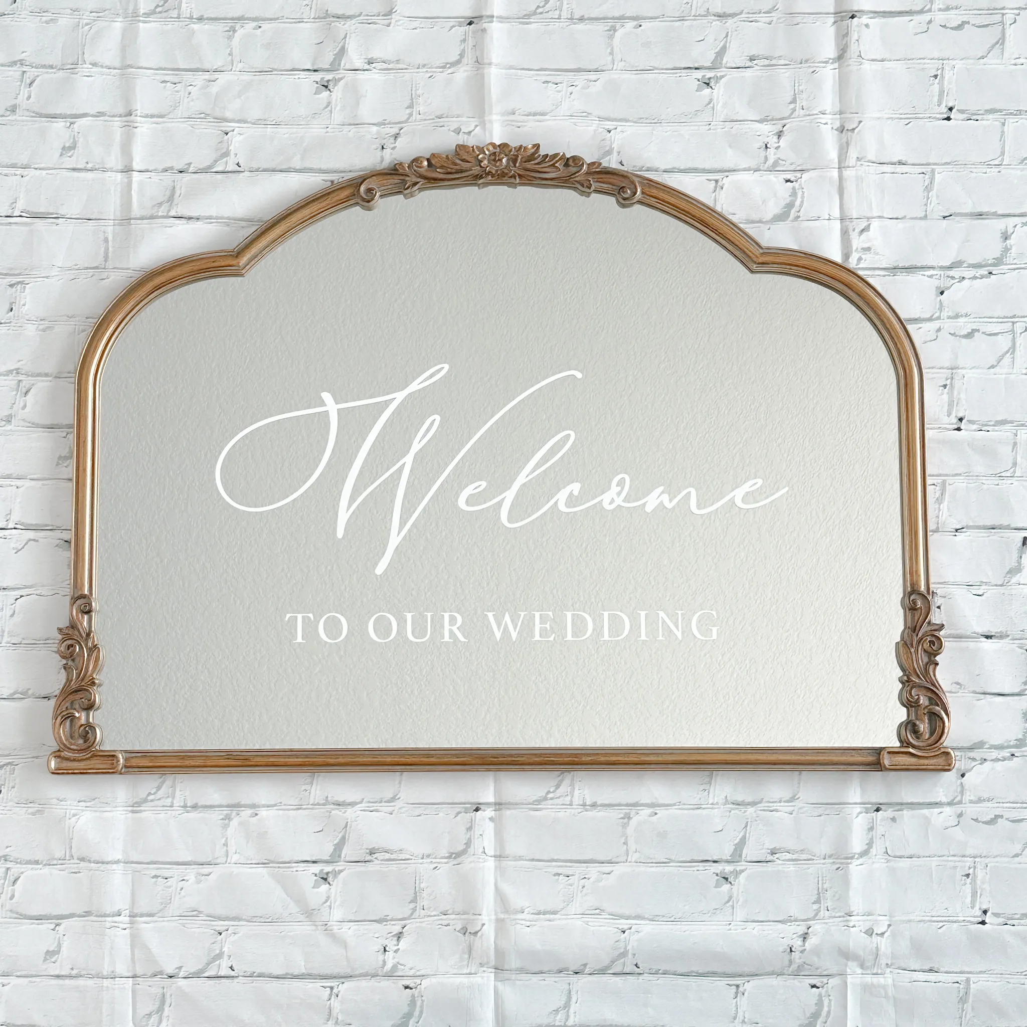 Gold Mirror Welcome Sign (Venice)