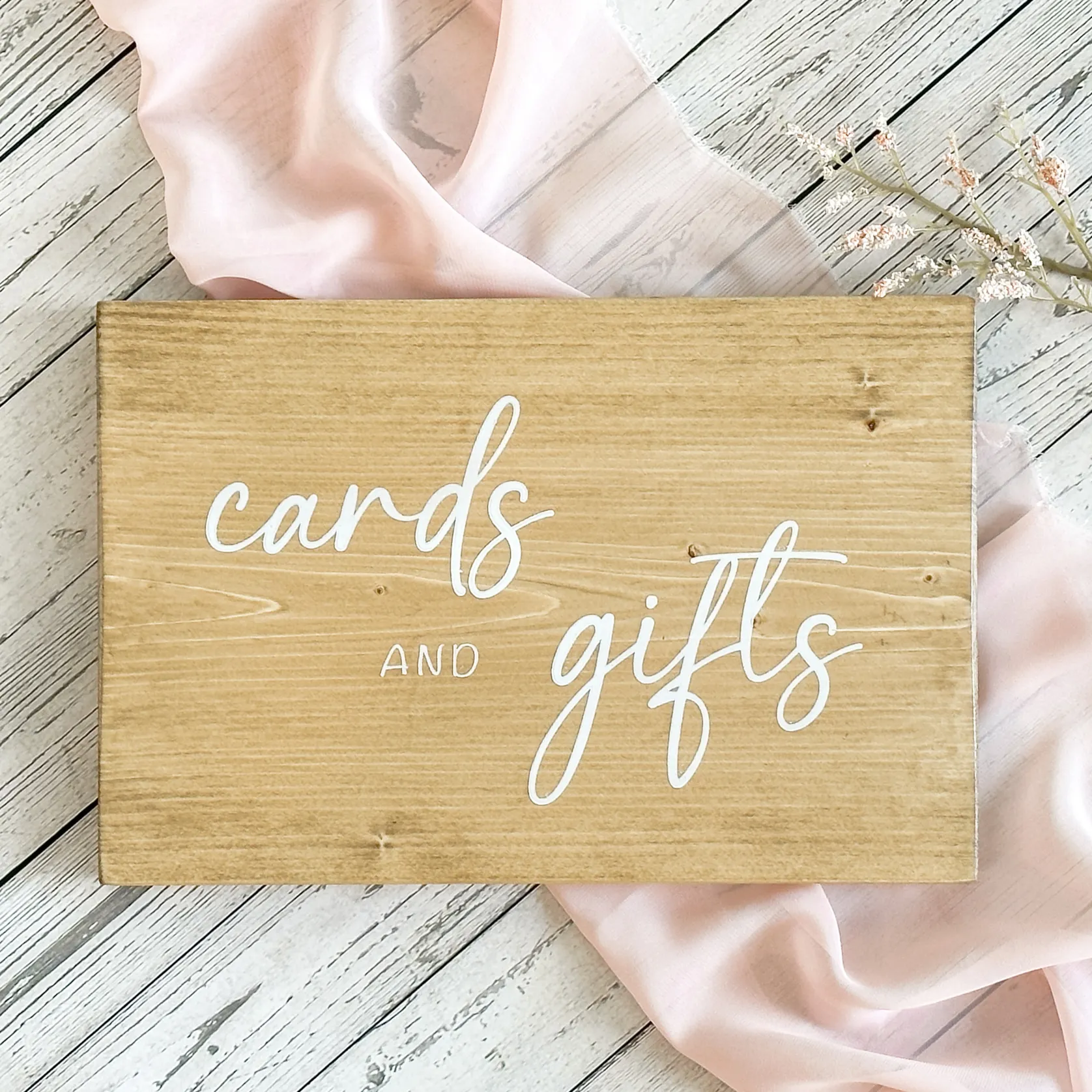 Cards & Gifts Wood Sign (Napa) - Light