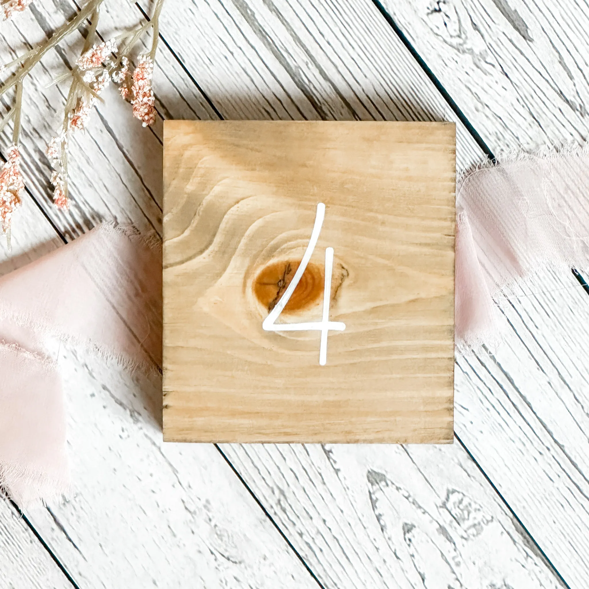 Wood Table Numbers (Napa) - Light