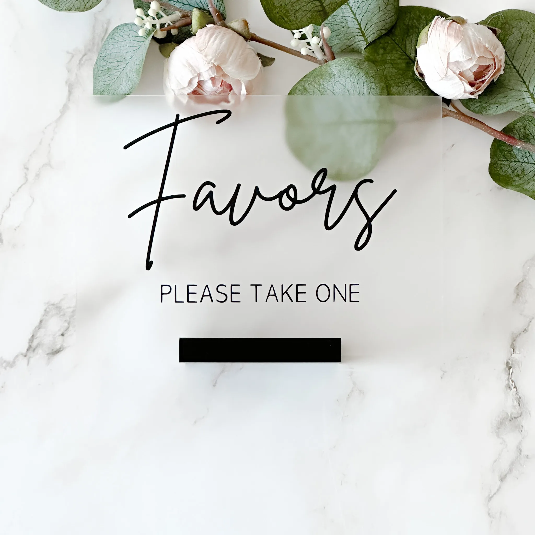 Favors Acrylic Sign (London) - Frosted/Black