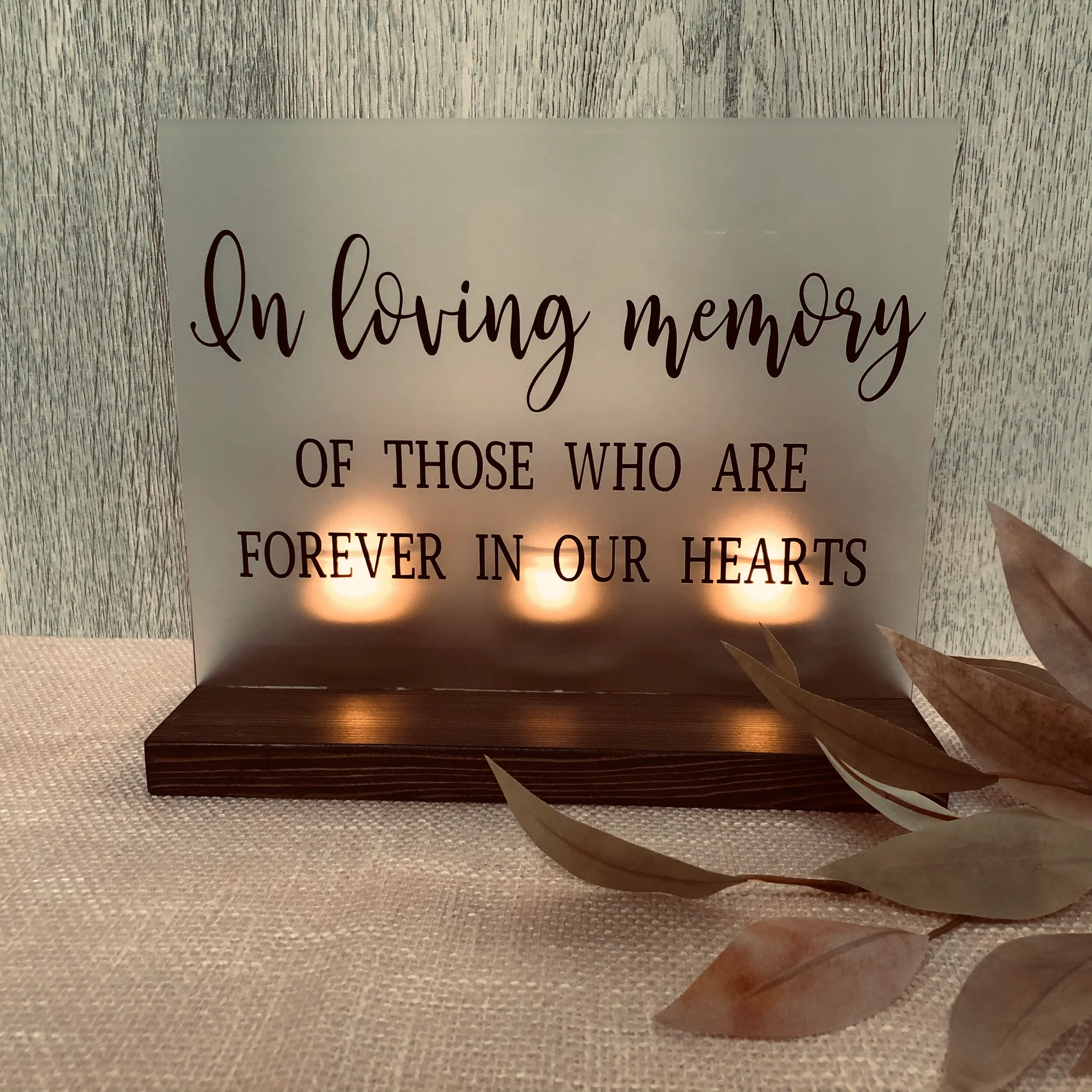 In Loving Memory Candle Sign 