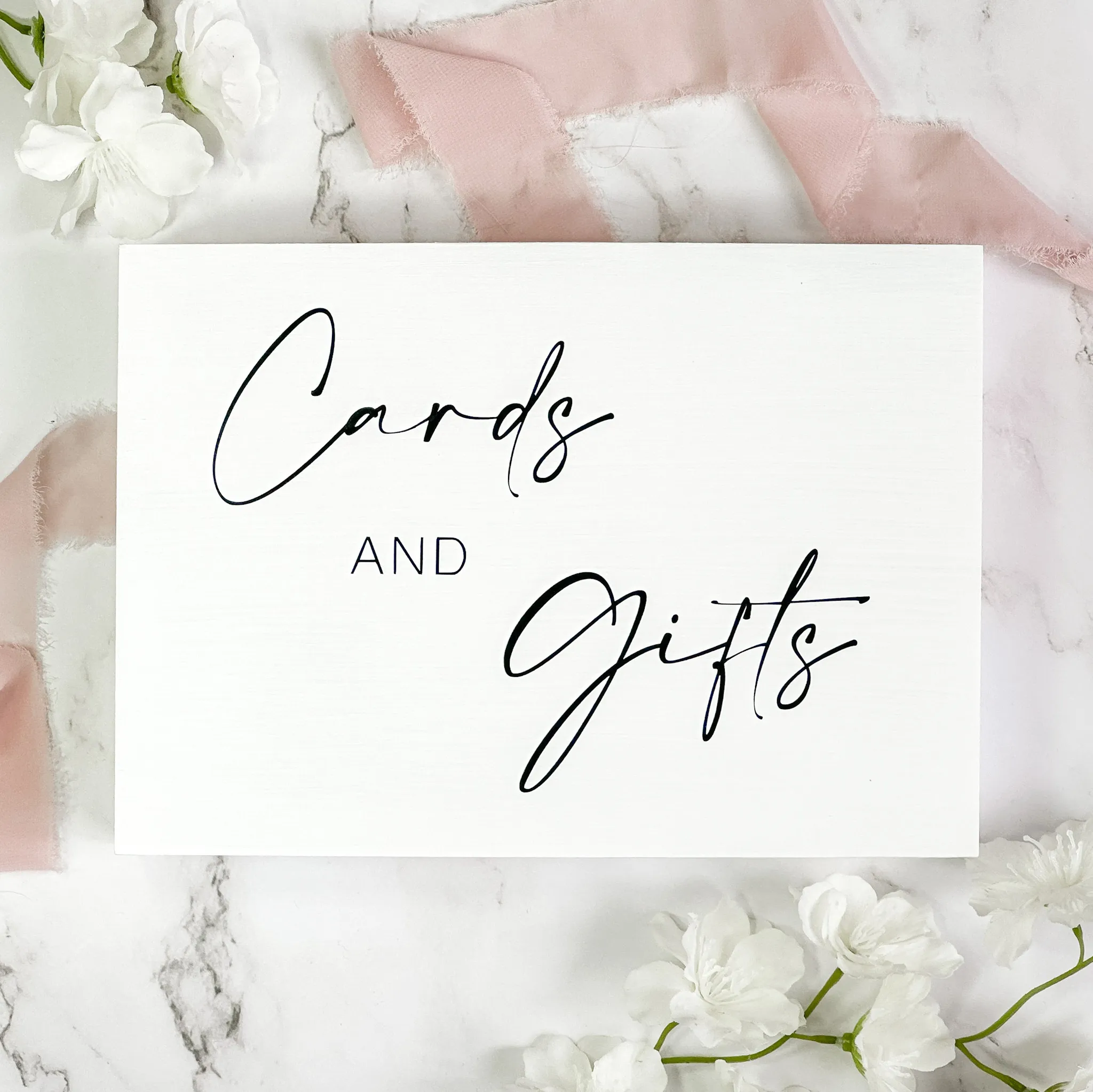 Cards & Gifts Sign (Kyoto) - White