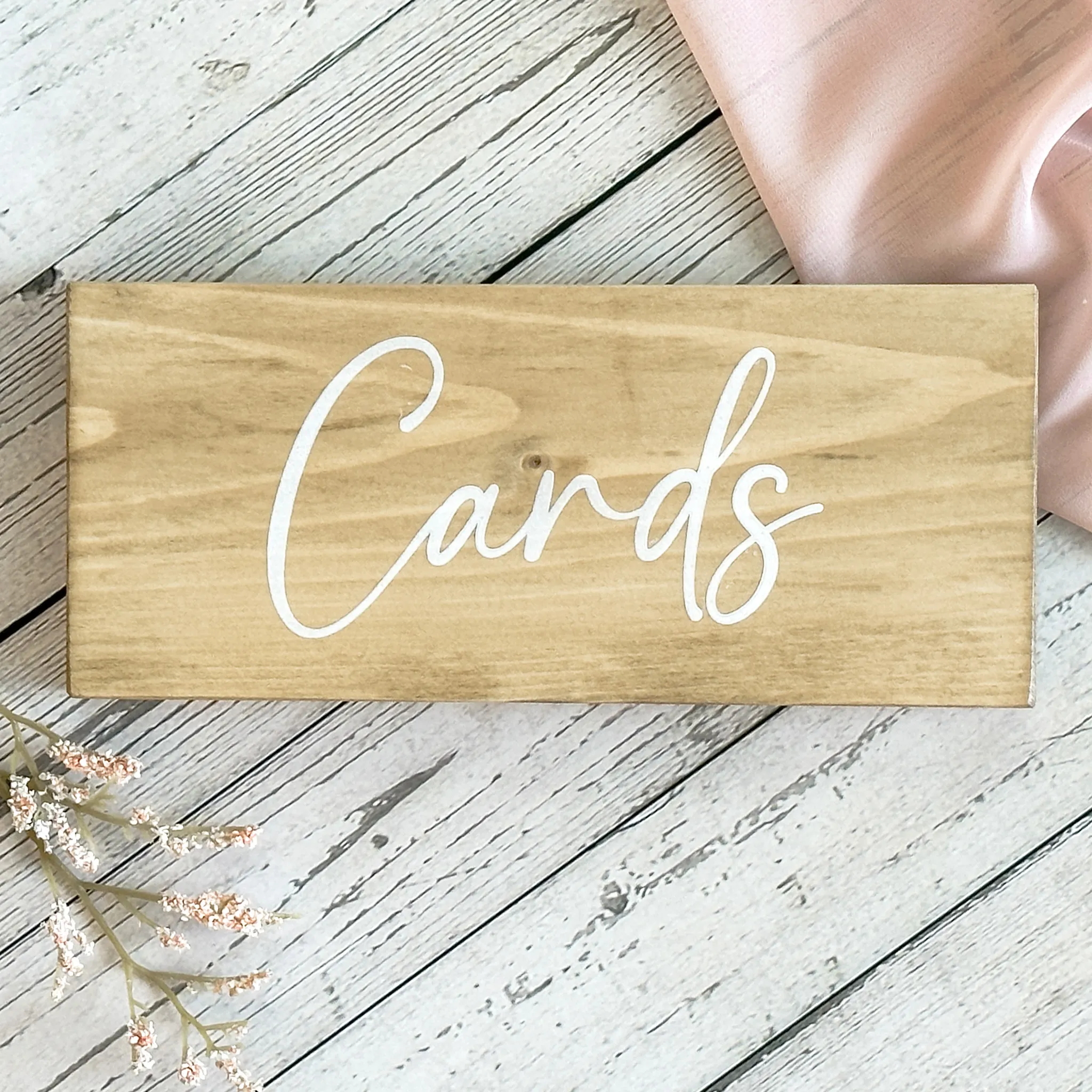 Cards Wood Sign (Napa) - Light