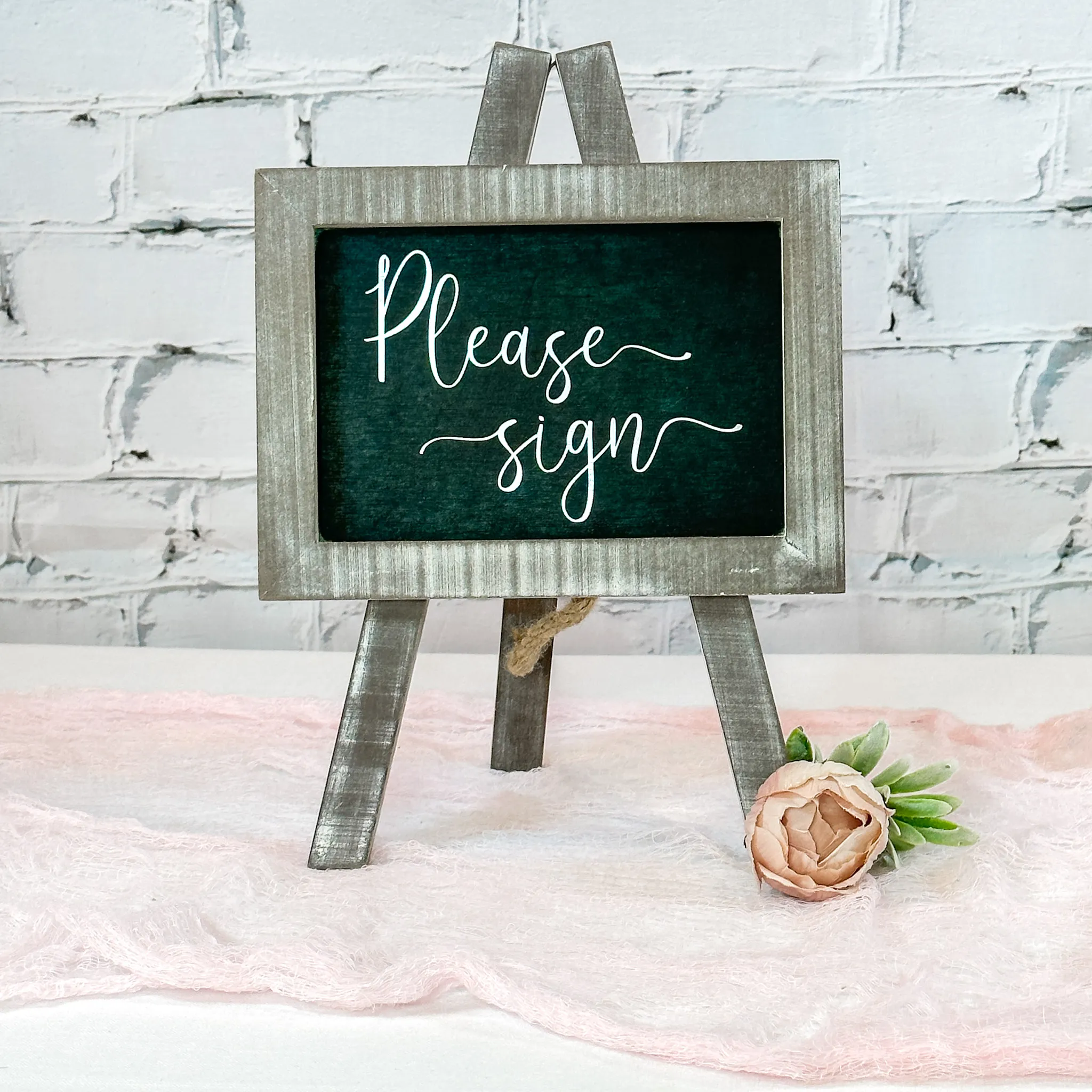 Please Sign - Small Chalkboard Easel
