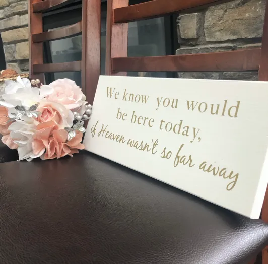 Memorial Sign - White