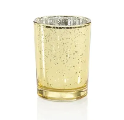 Mercury Votive Holders Gold - Set of 12