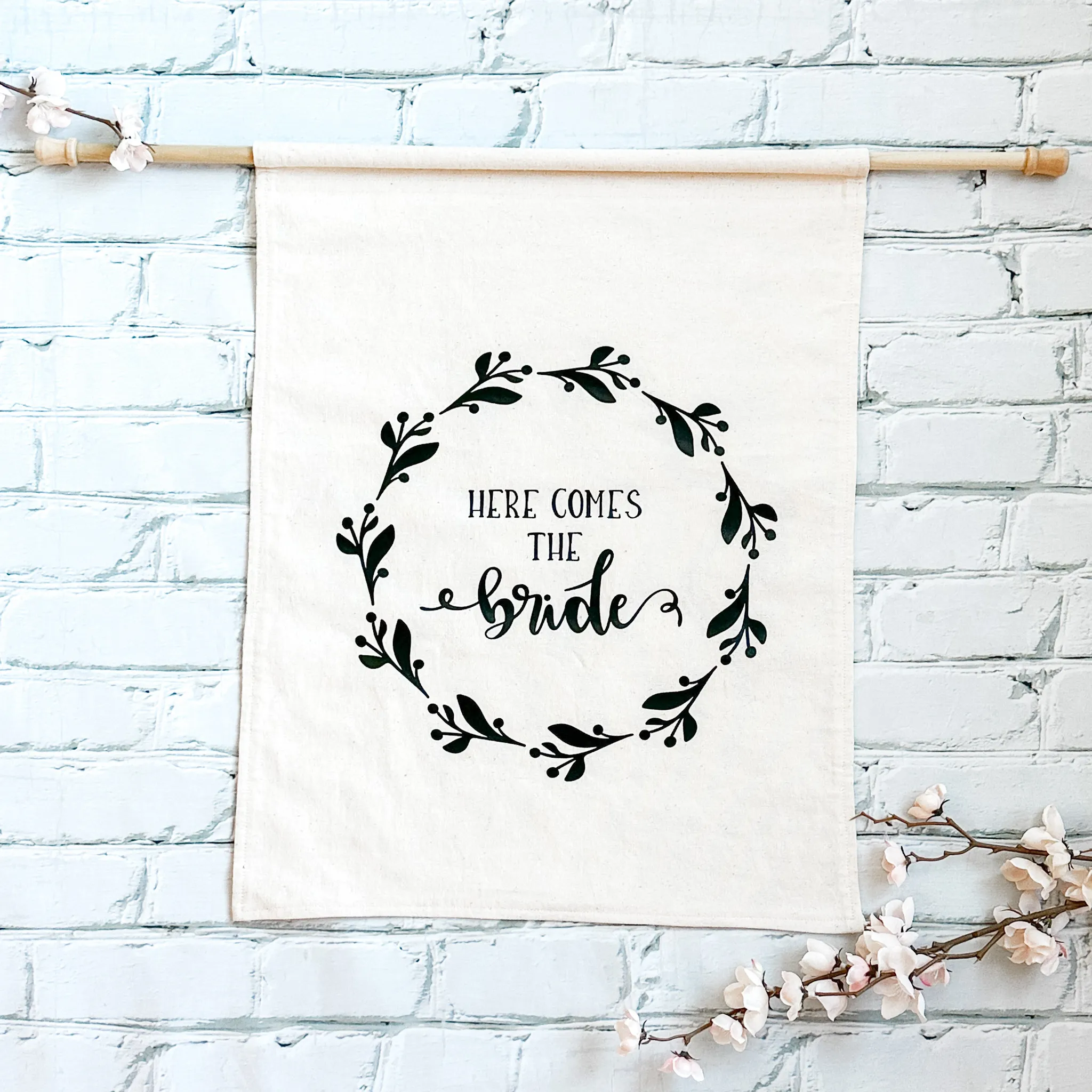 Here Comes The Bride - Cloth Banner