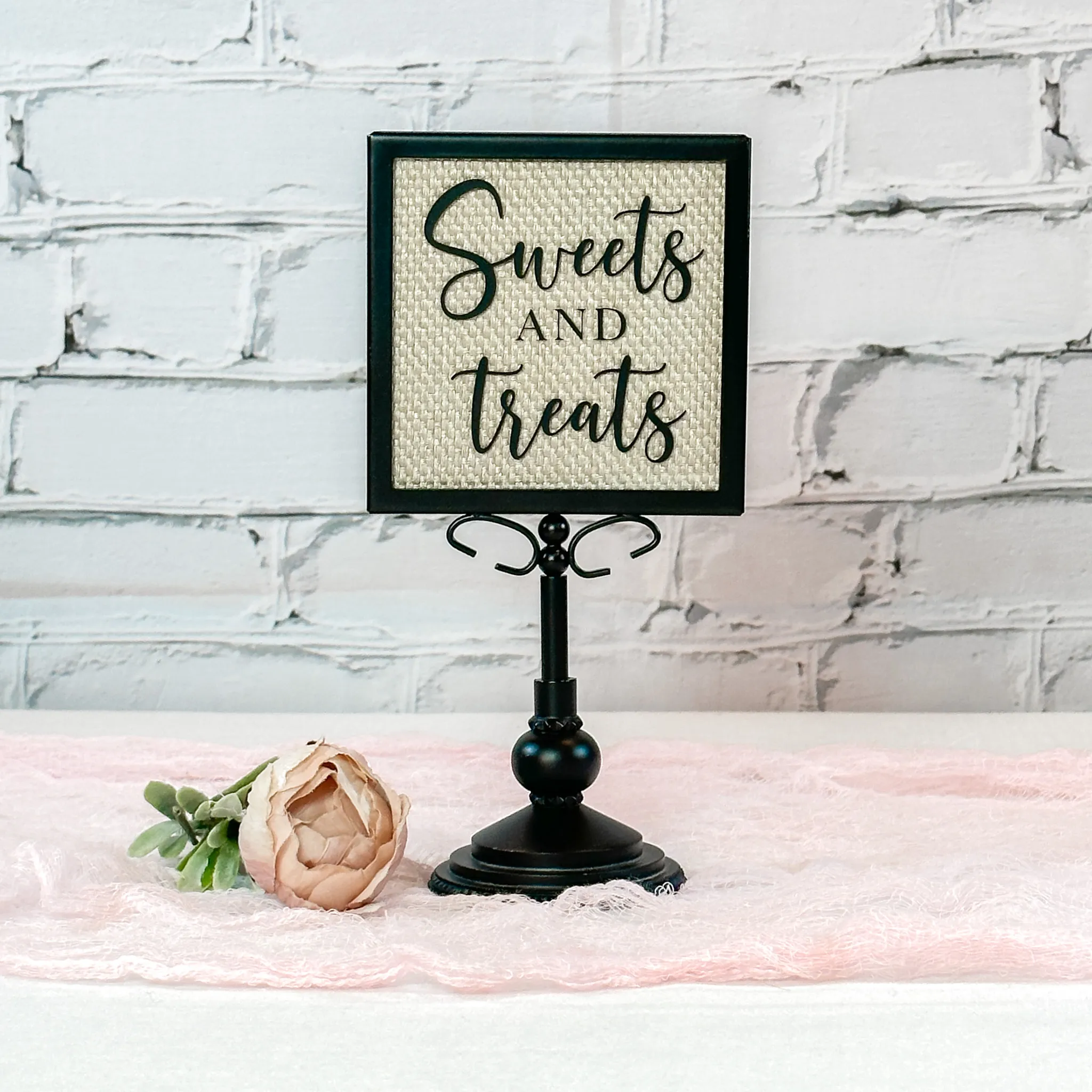 Sweets & Treats Sign - Black Standing
