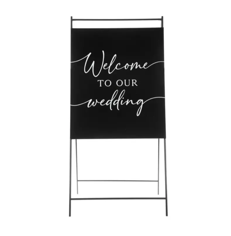 Welcome To Our Wedding Standing Sign (Brooklyn) - Black