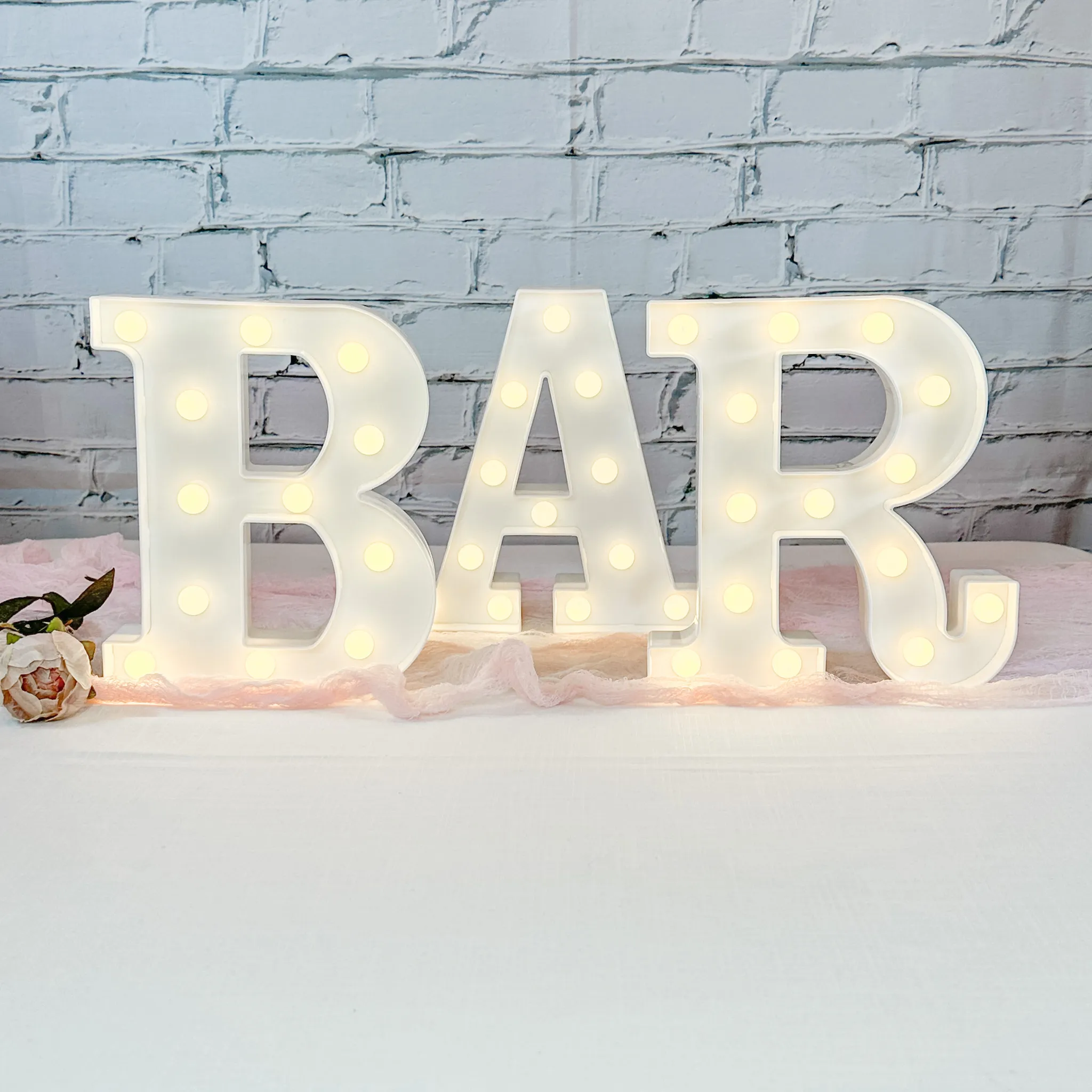 BAR Marquee Letters - White