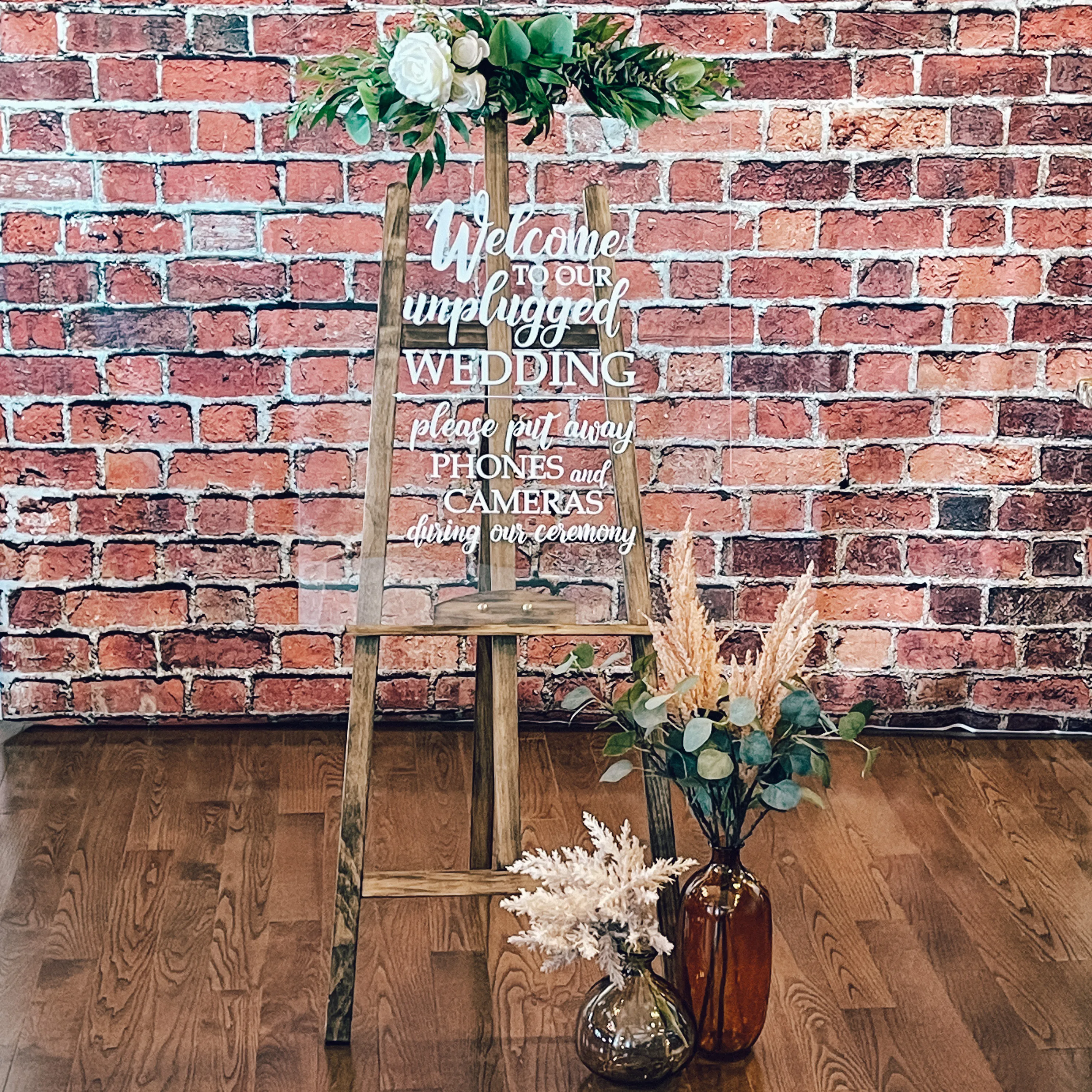 Large "Unplugged" Acrylic Sign