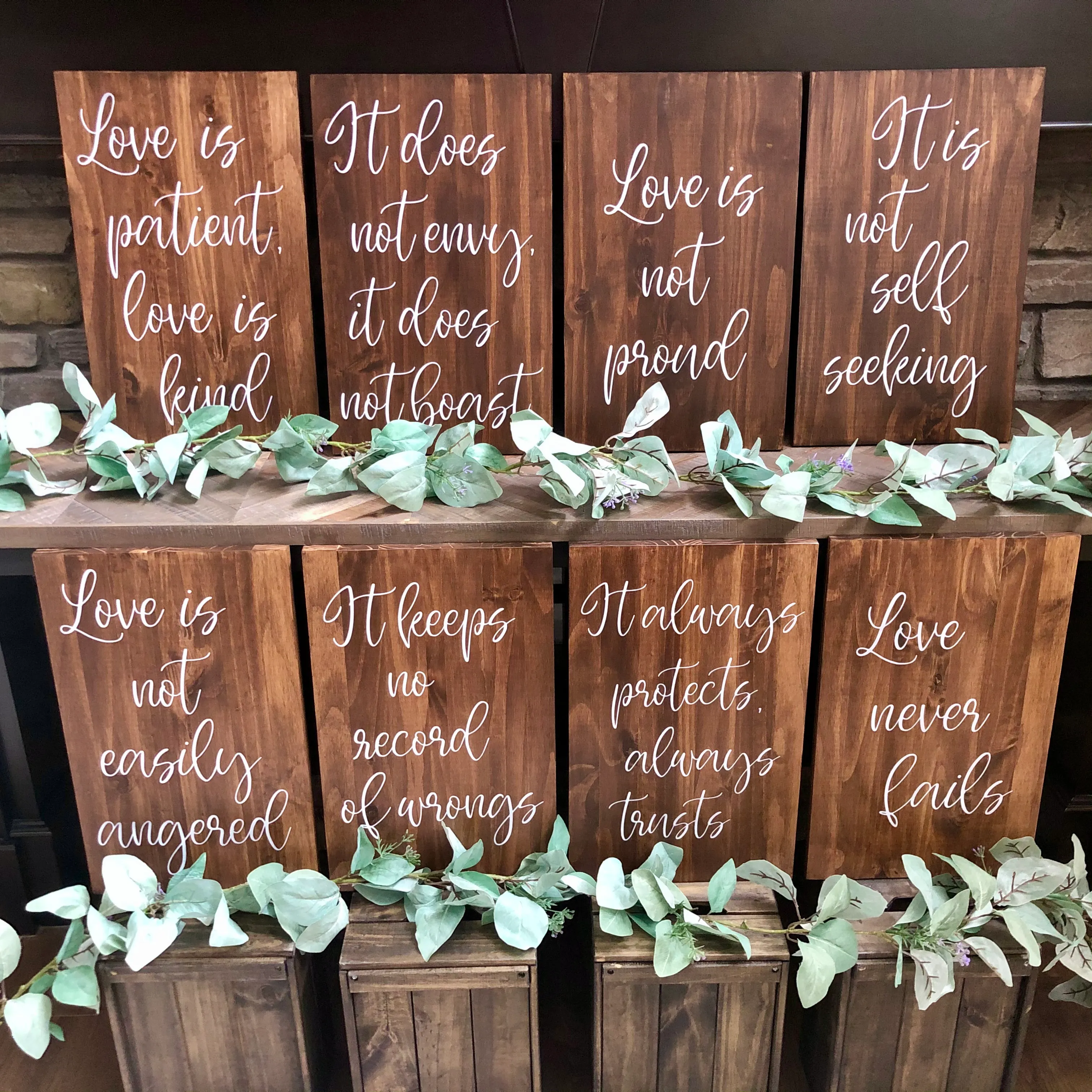 "Love is Patient..." Aisle Signs