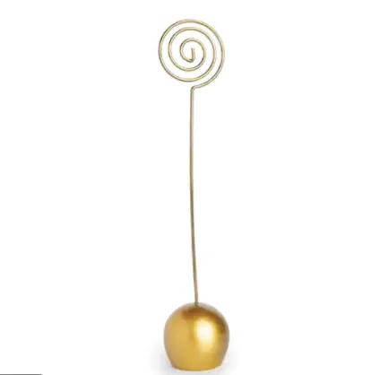 Set (10) - Gold Ball Table Number Stands 