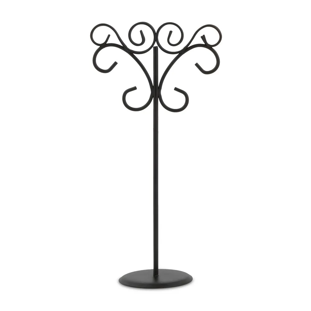 Tall Black Scroll Table Number Holder 