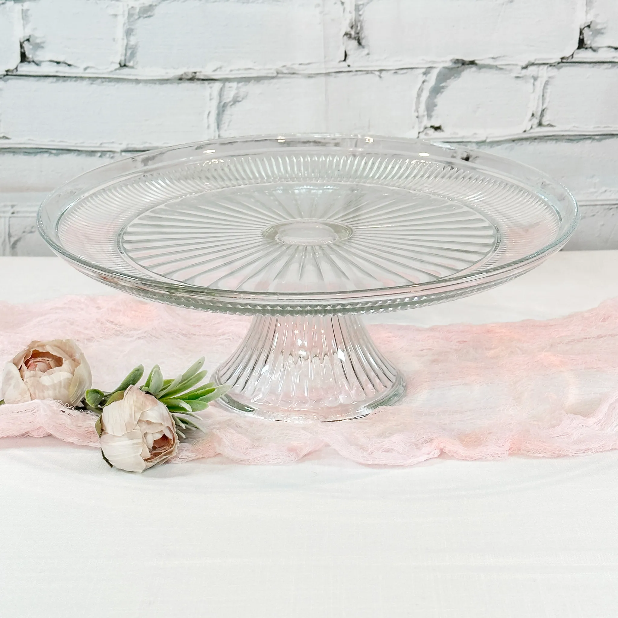 Cake Stand (12") - Glass Starburst