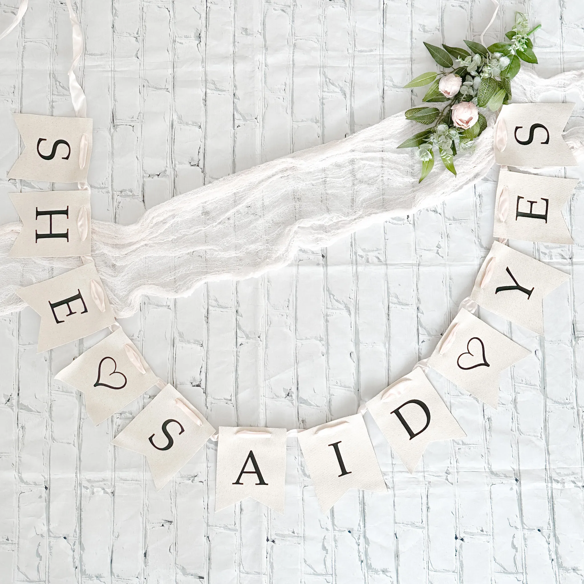 She Said Yes Canvas Banner