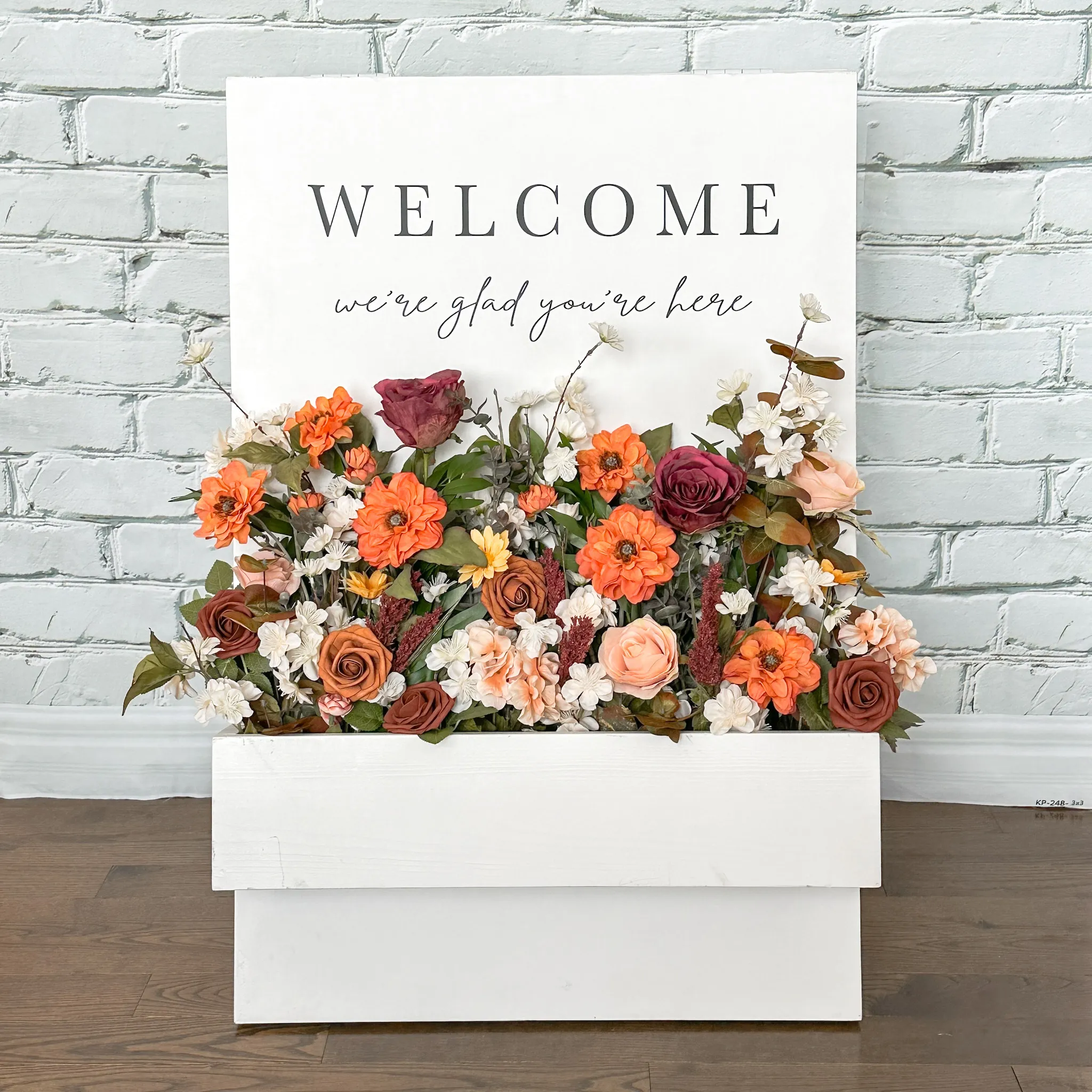 Flower Box Welcome Sign - Terracotta