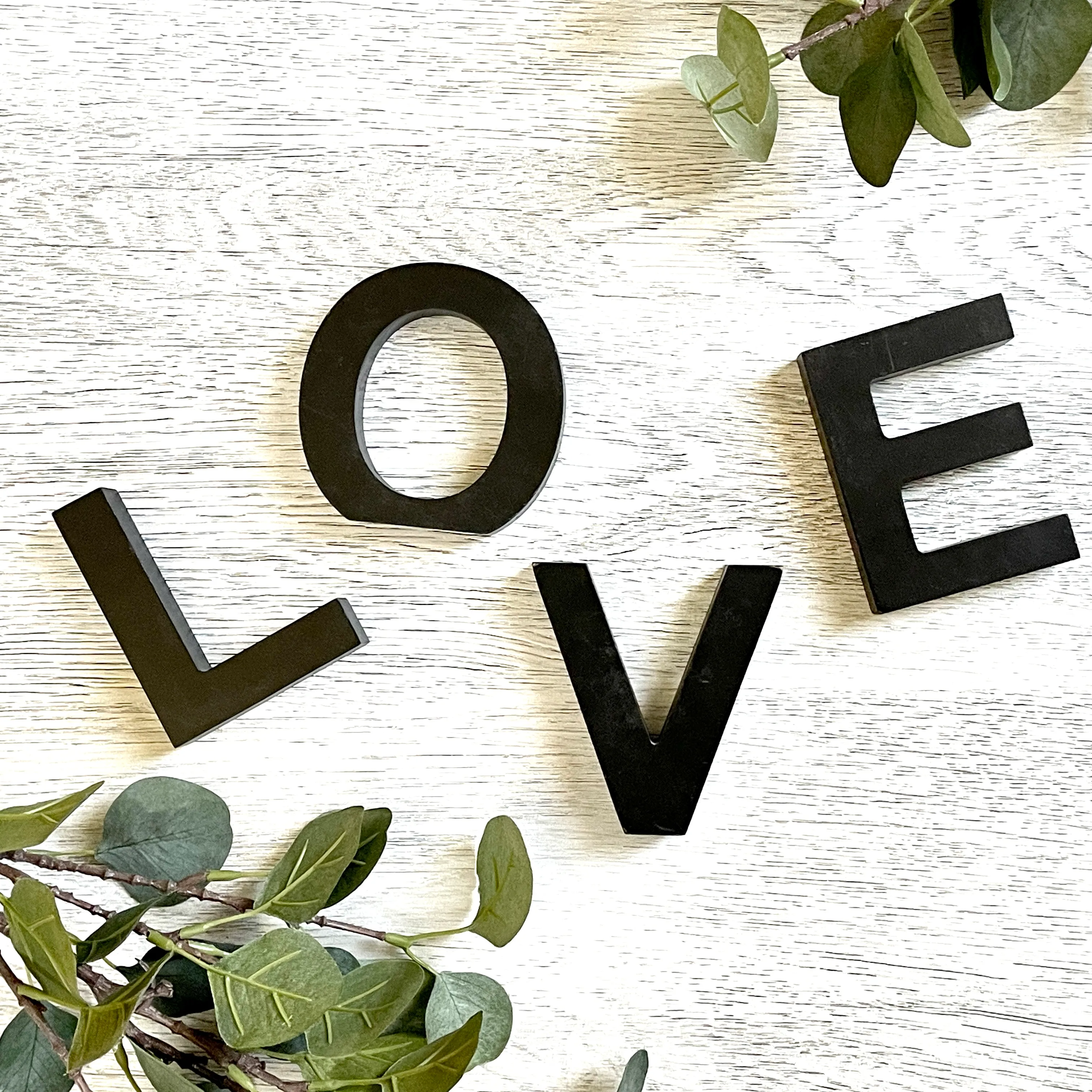 LOVE - Black Wood Letters