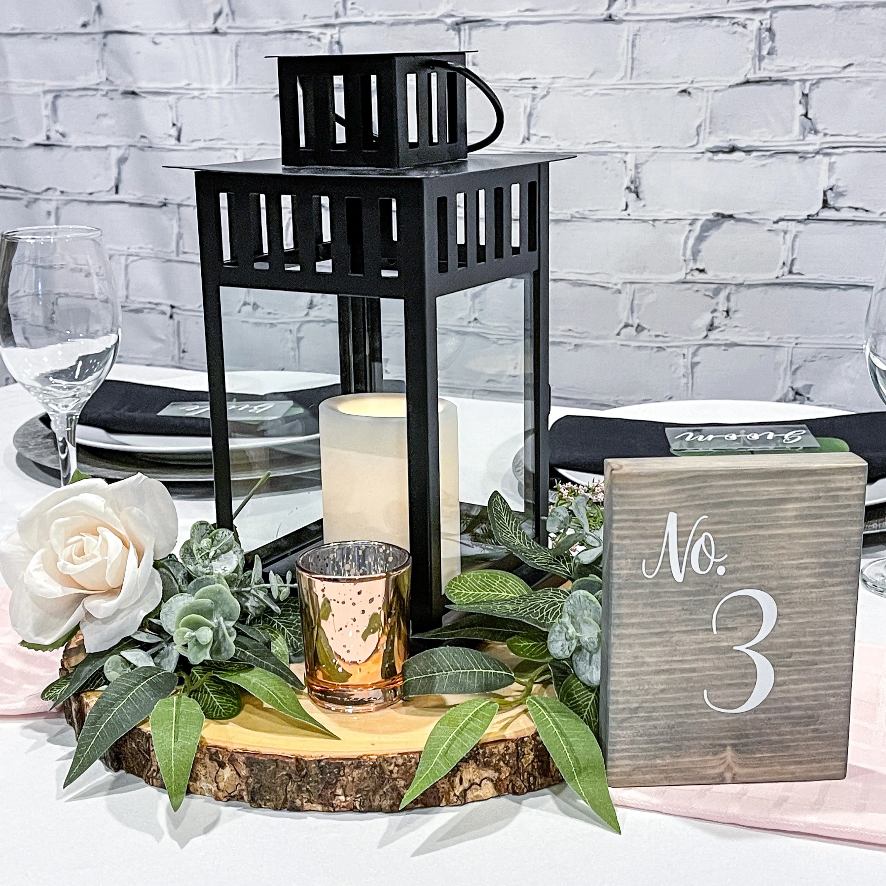 Grey Wash Wood Table Numbers