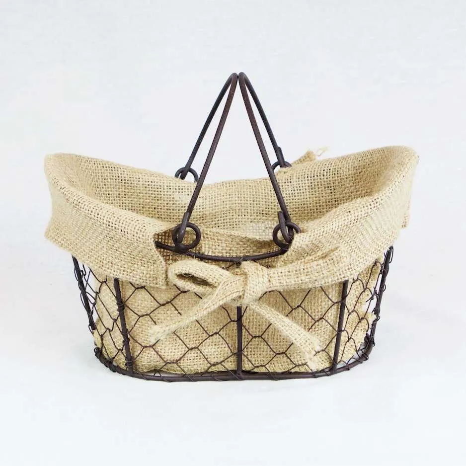 Rustic Burlap Basket