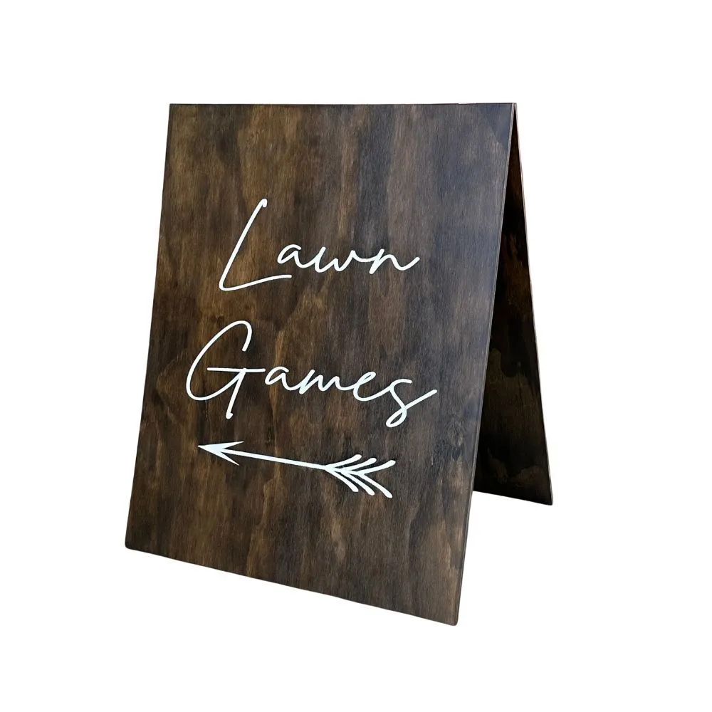 Lawn Games - Wood Sign