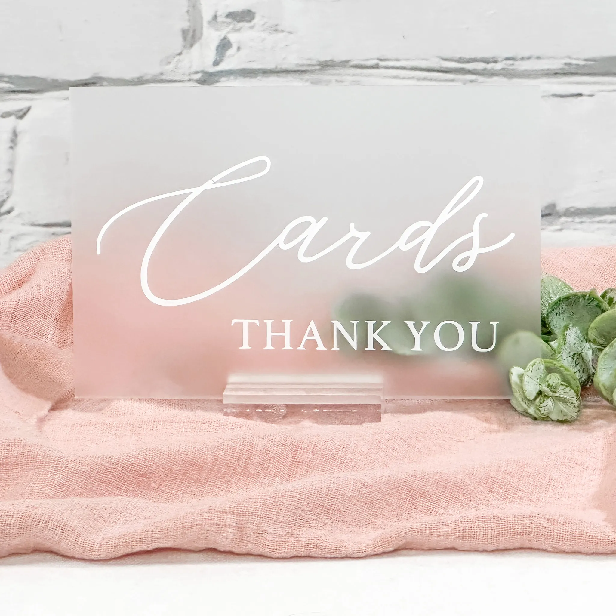 Cards Acrylic Sign (Milan) - Frosted/White