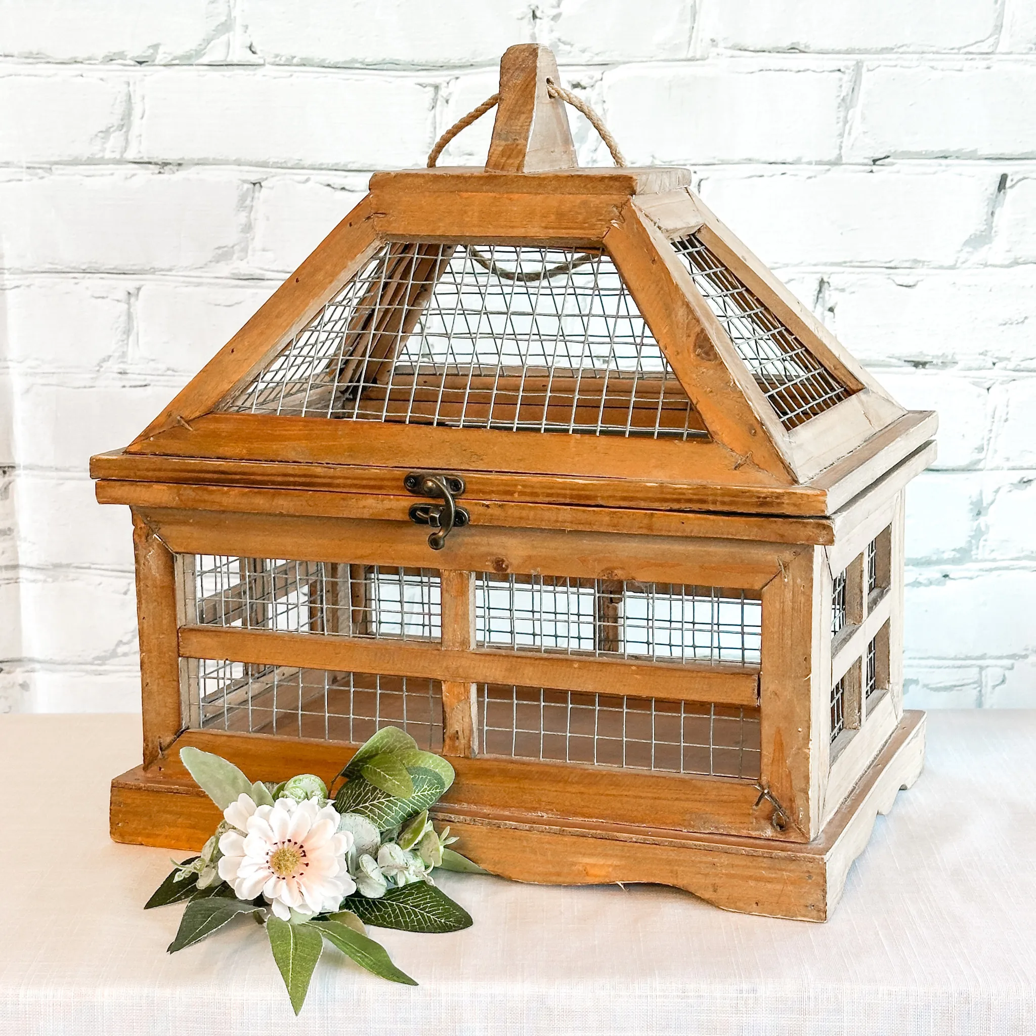 Card Box - Wood & Wire 