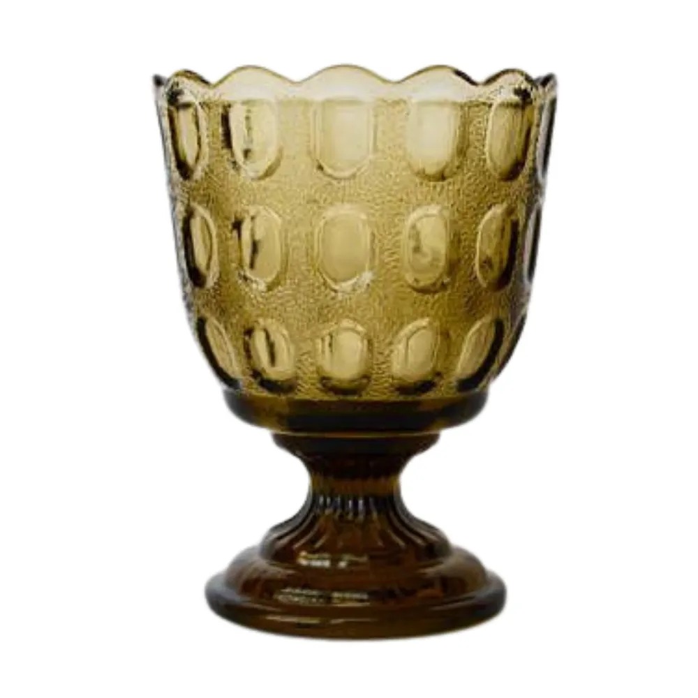 Vintage Smoky Brown Compote Vase