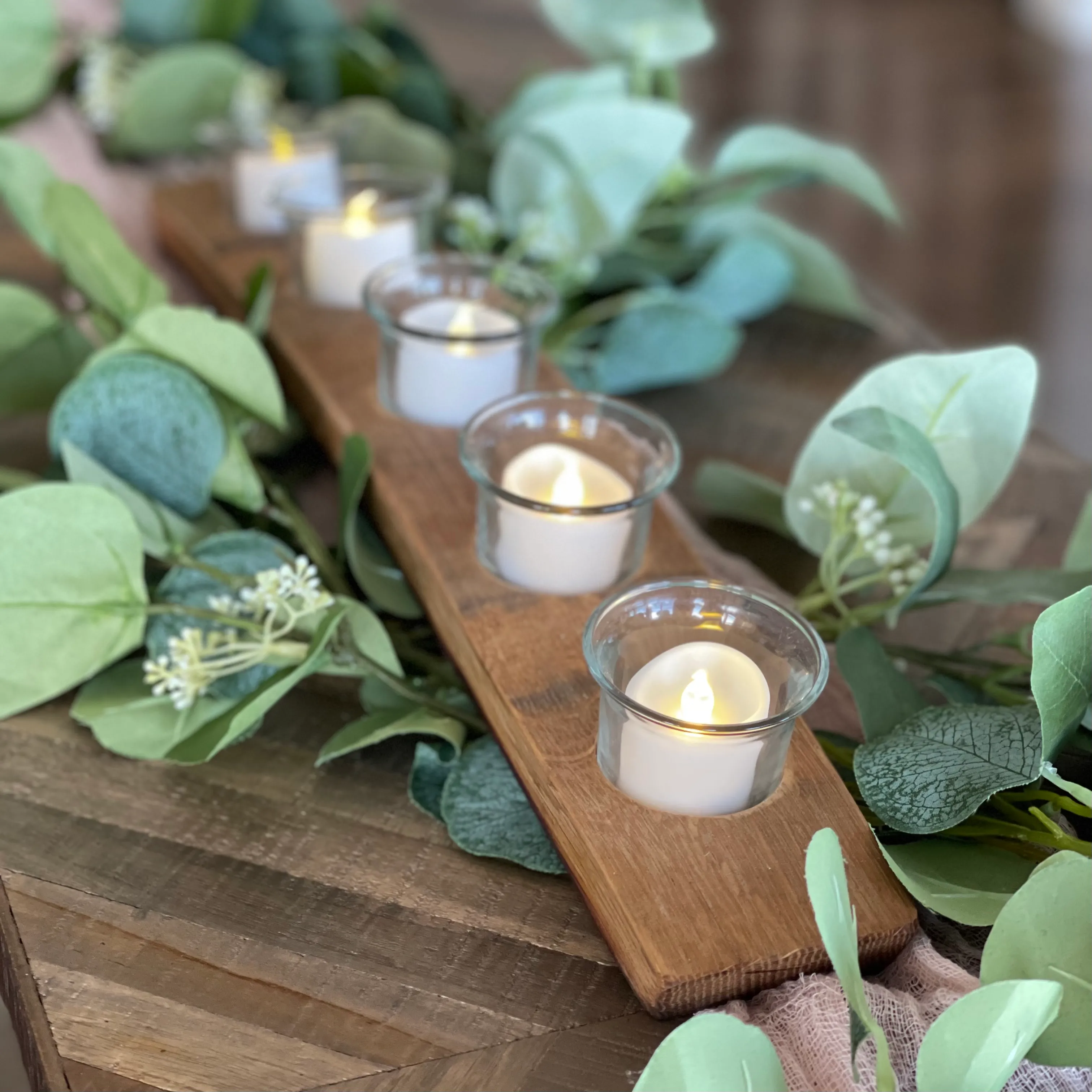 Arched Wooden Candleholder