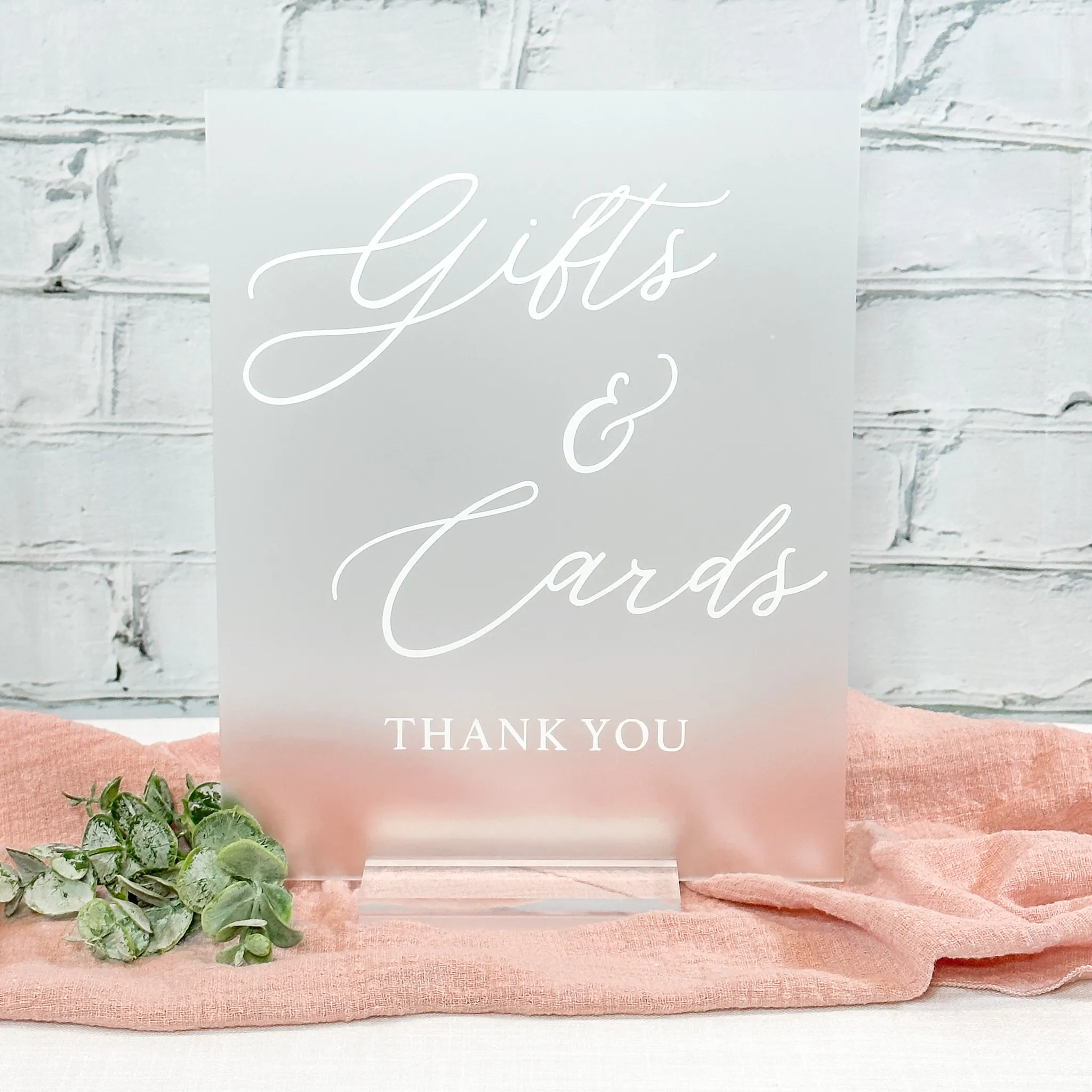 Gifts & Cards Acrylic Sign (Milan) - Frosted/White