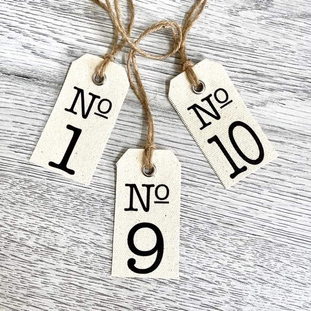 Canvas Tag Table Numbers