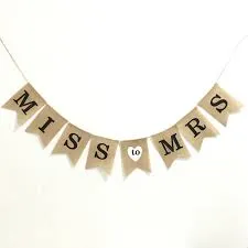 Miss To Mrs Burlap Banner