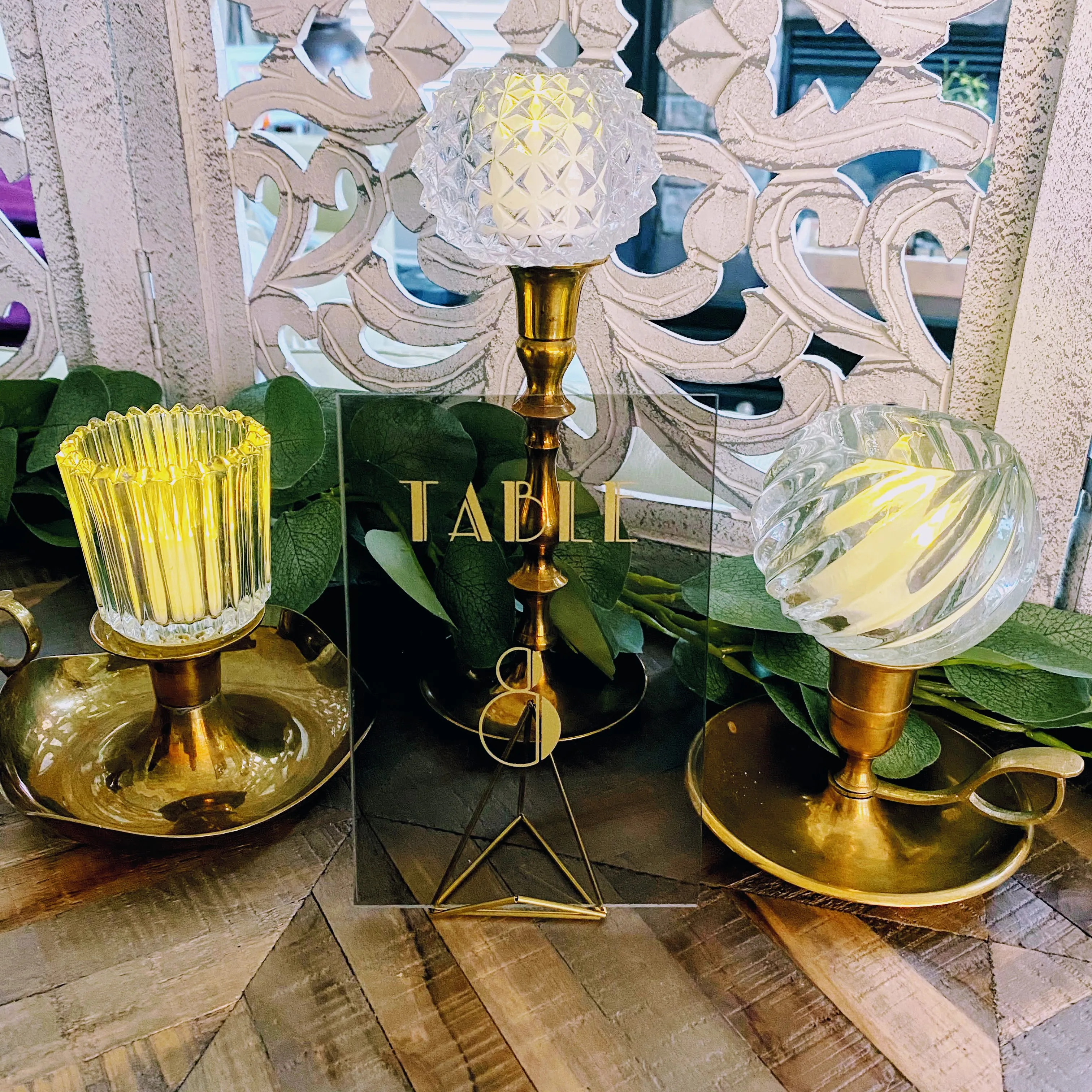 Smoked Acrylic Table Numbers (#1-15)