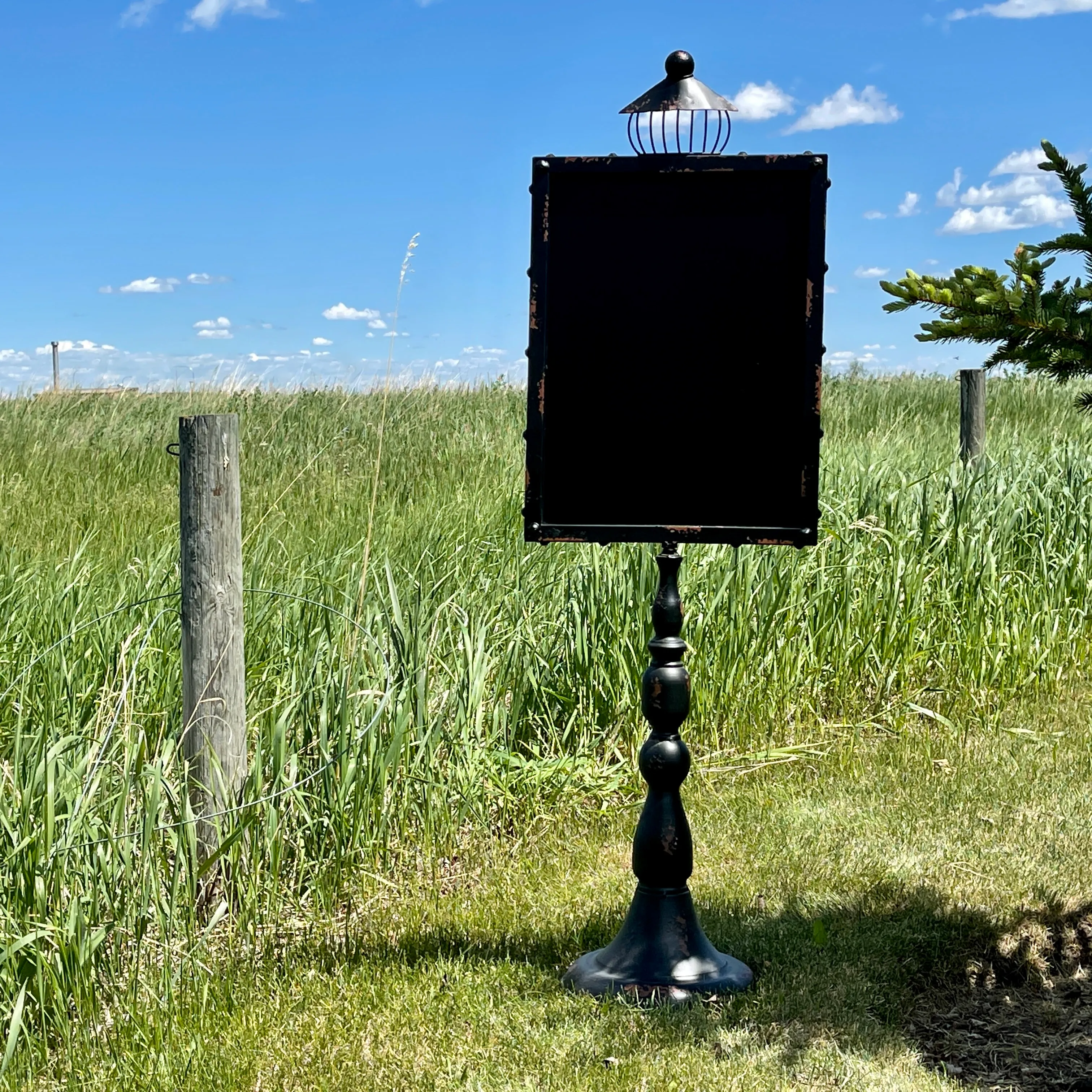 Black Chalkboard Pedestal Sign