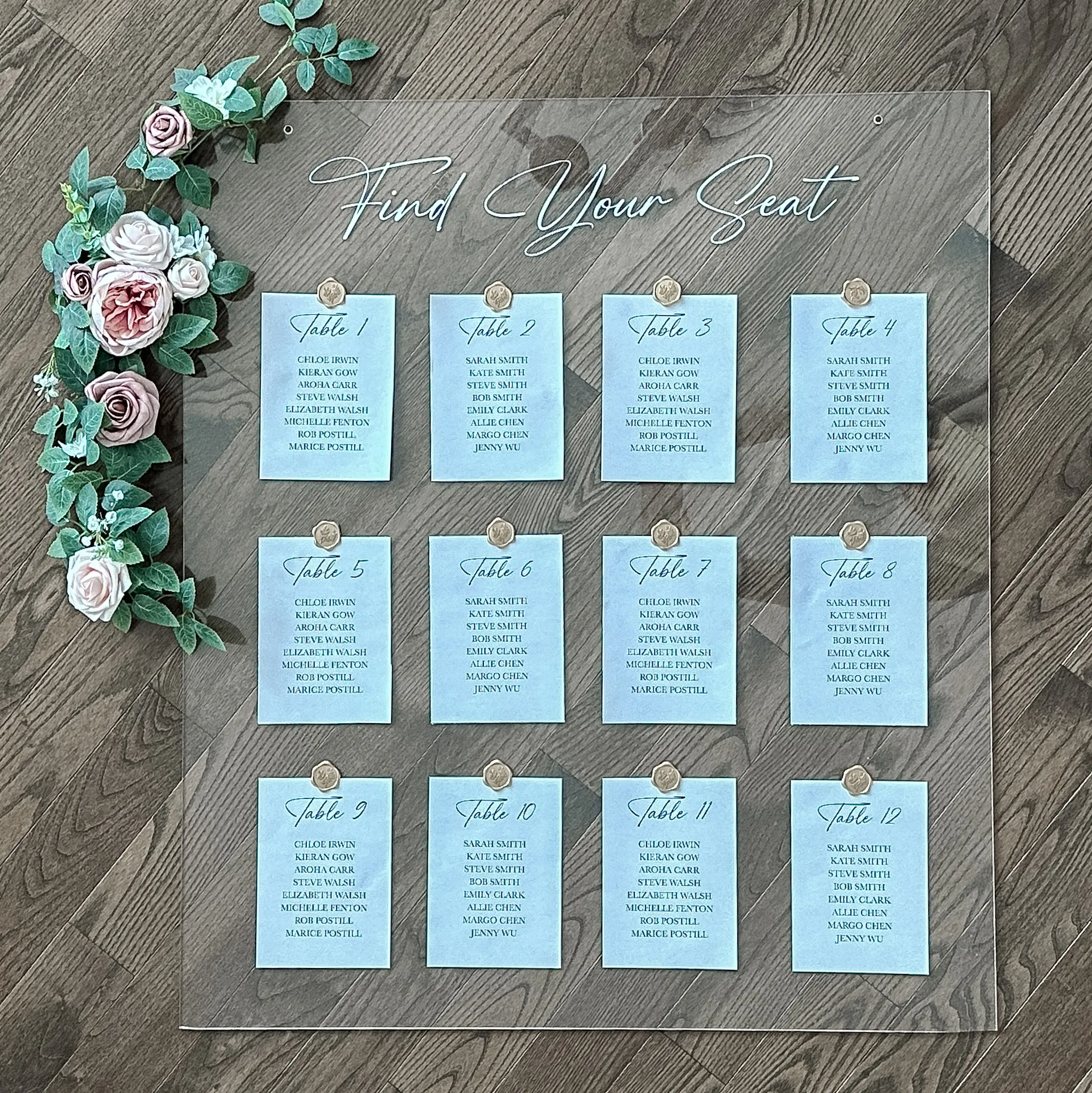 Acrylic Seating Chart