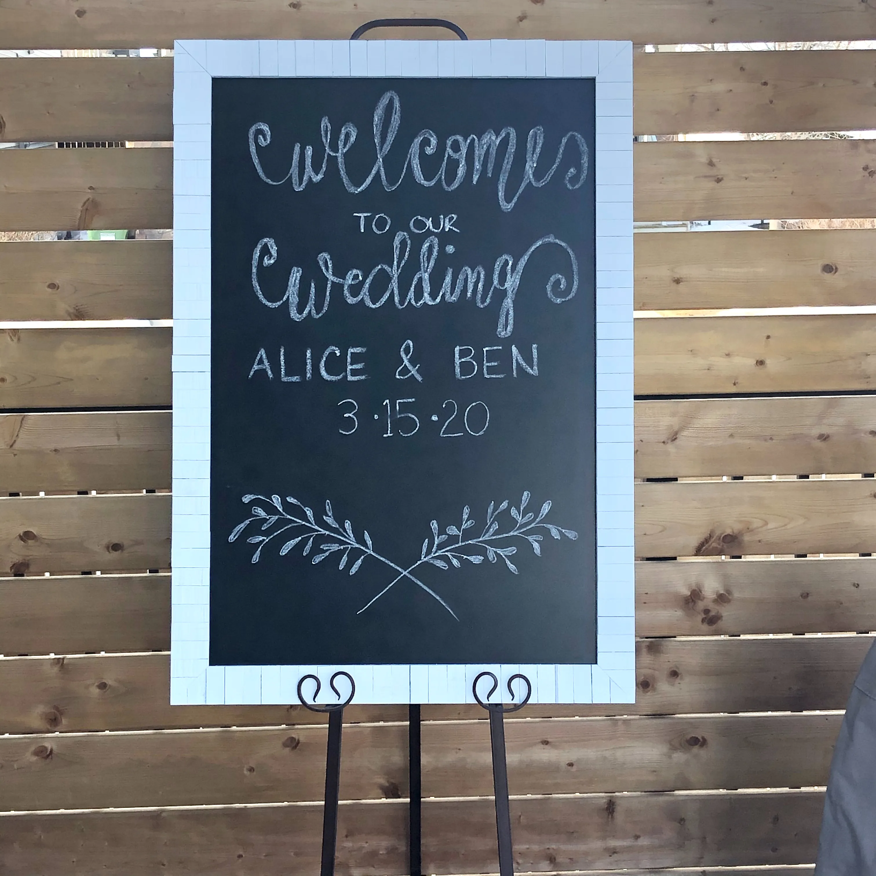 Chalkboard - Large White Frame