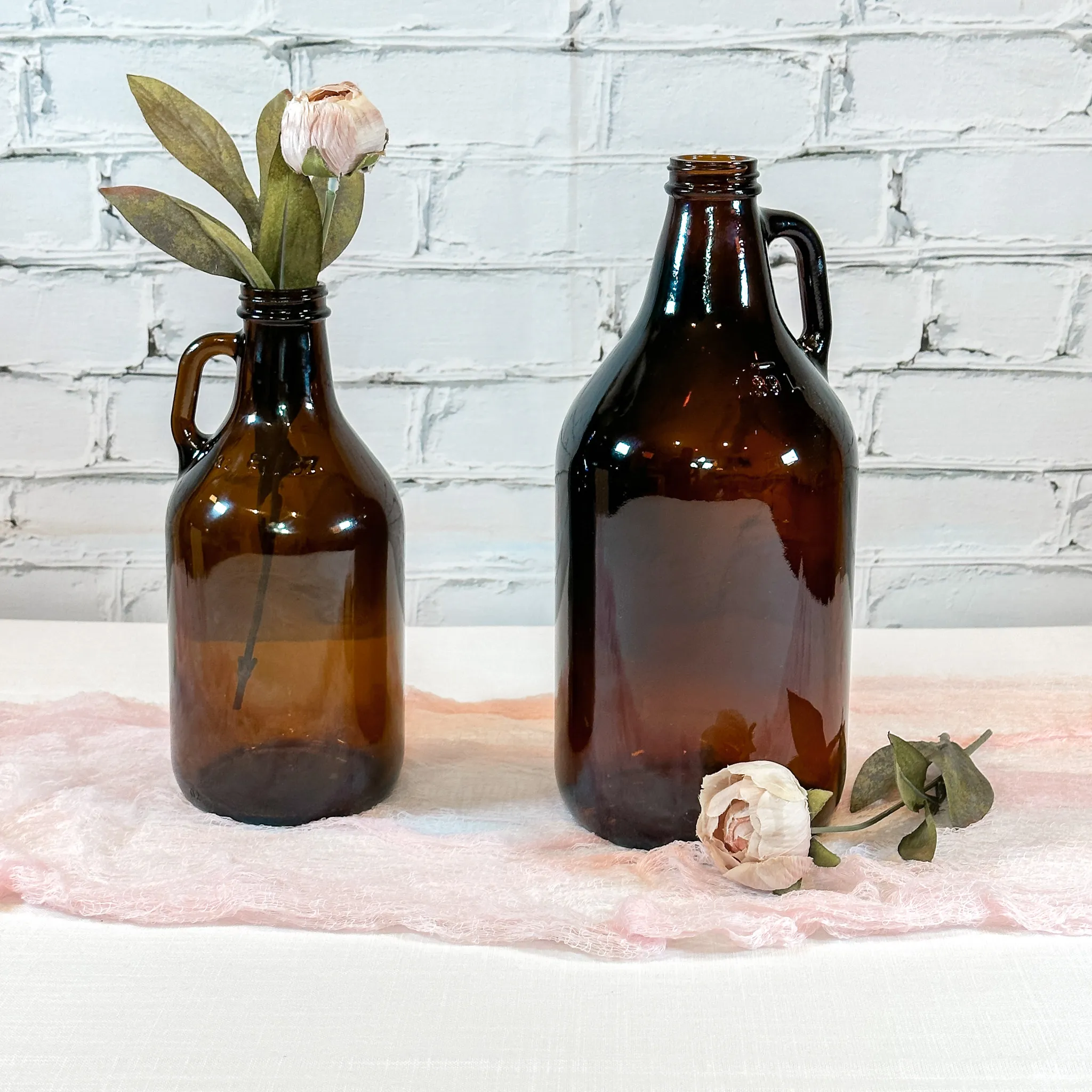 Amber Growler Bottles