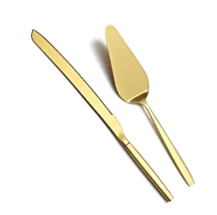 Gold Cake Cutting Set