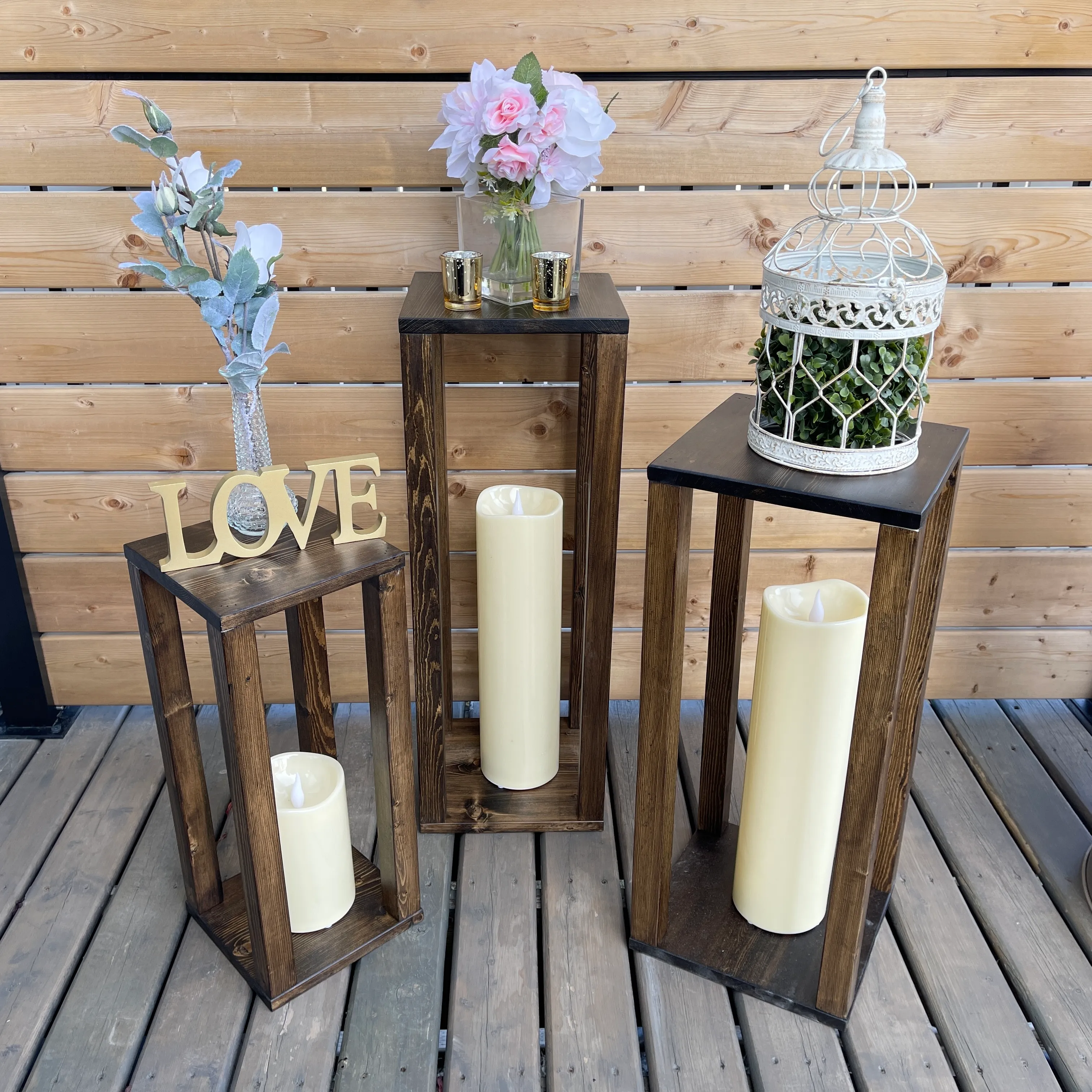 Trio - Open Wood Stands (Large)