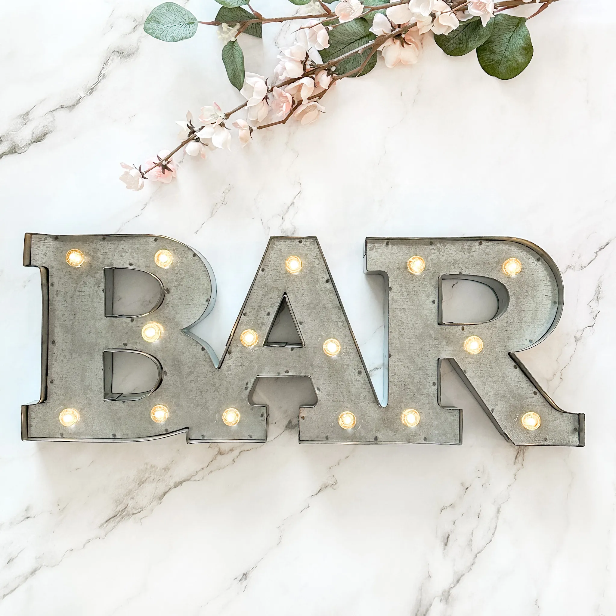 BAR Marquee Sign - Galvanized