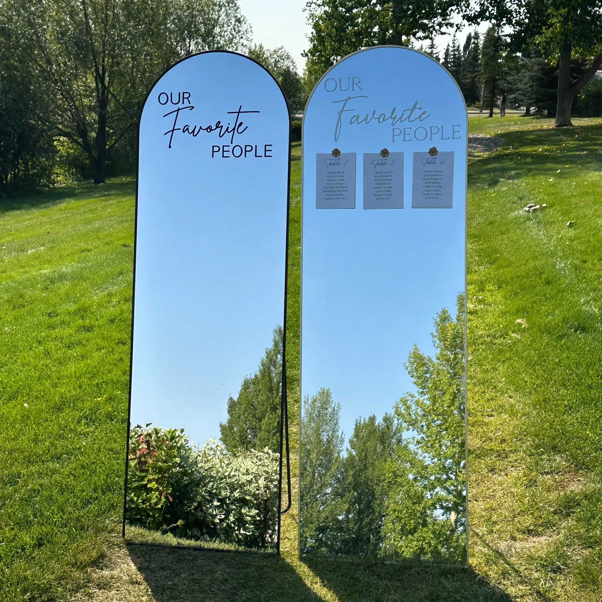 Standing Arch Mirror - "Our Favorite People"