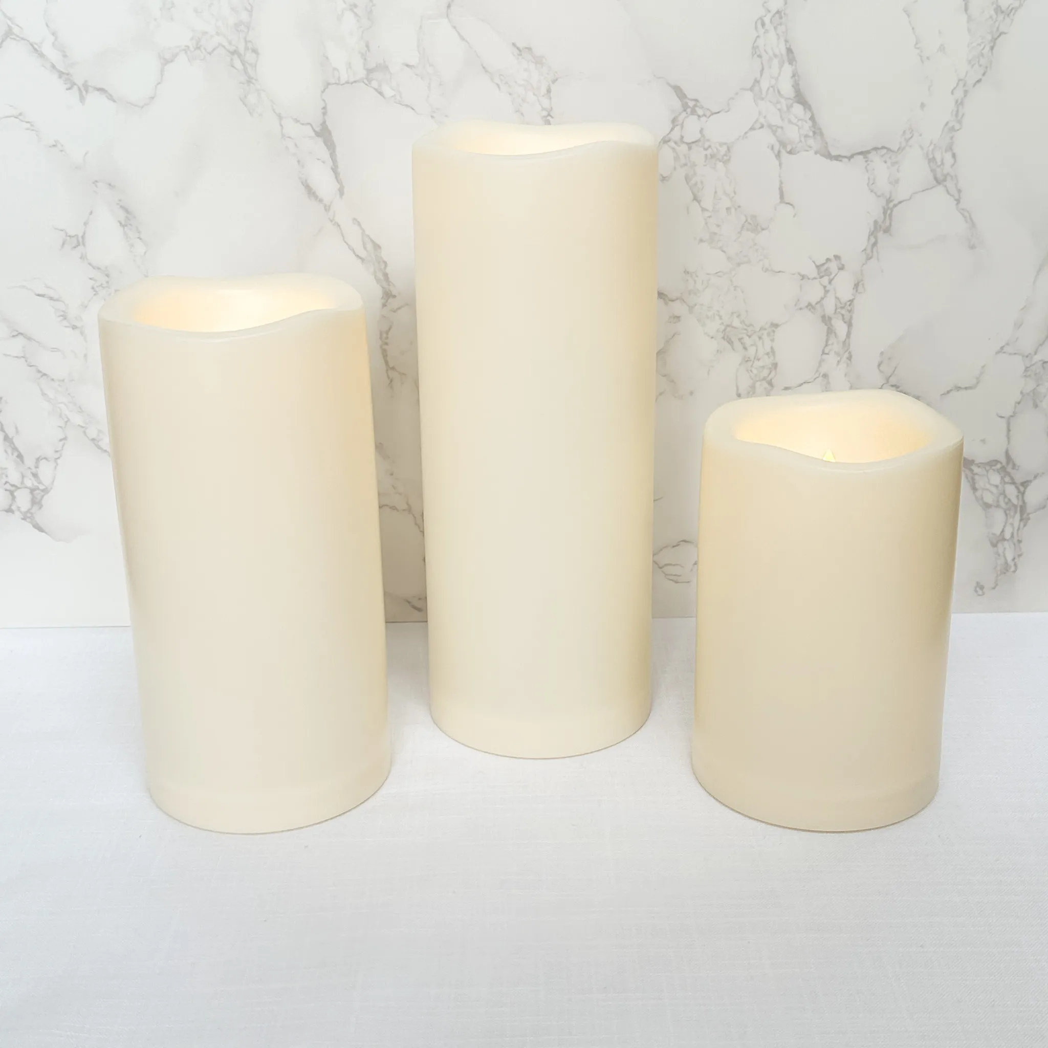 LED Large Candle Trio