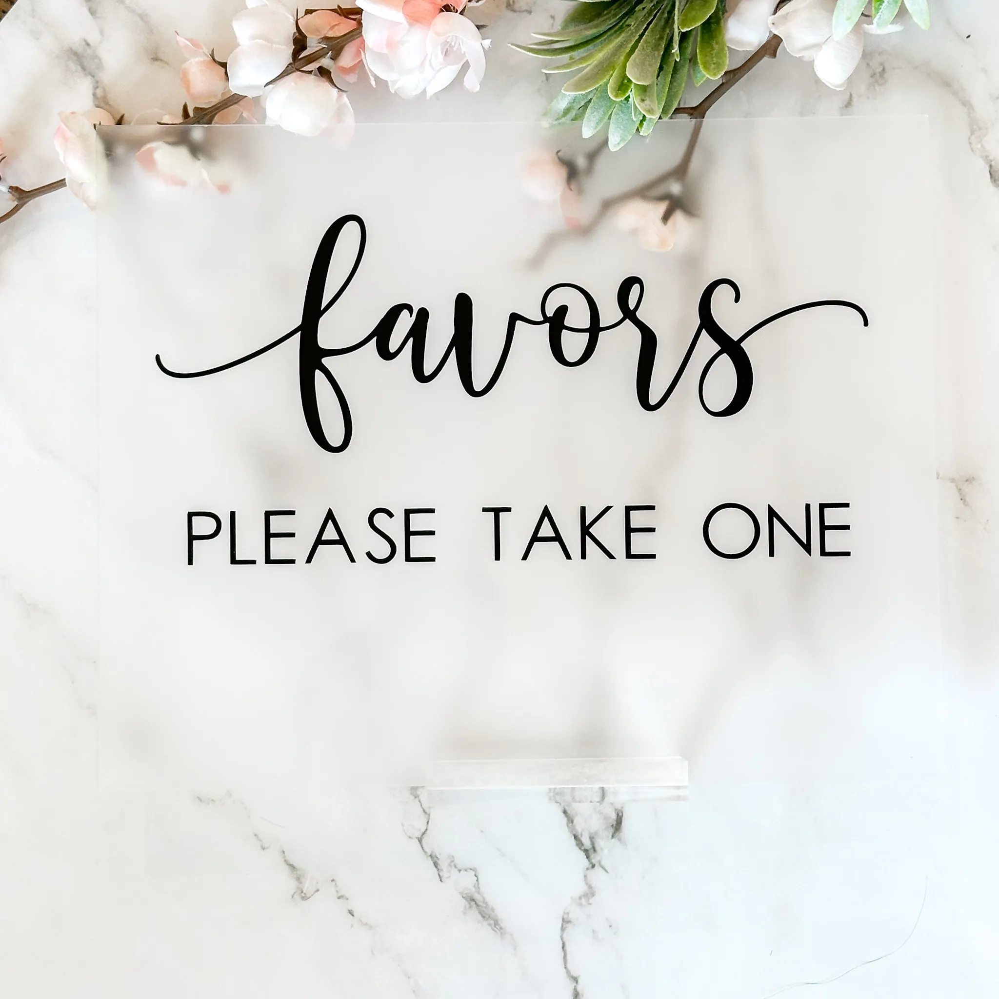 Favors Acrylic Sign (Dublin) - Frosted/Black