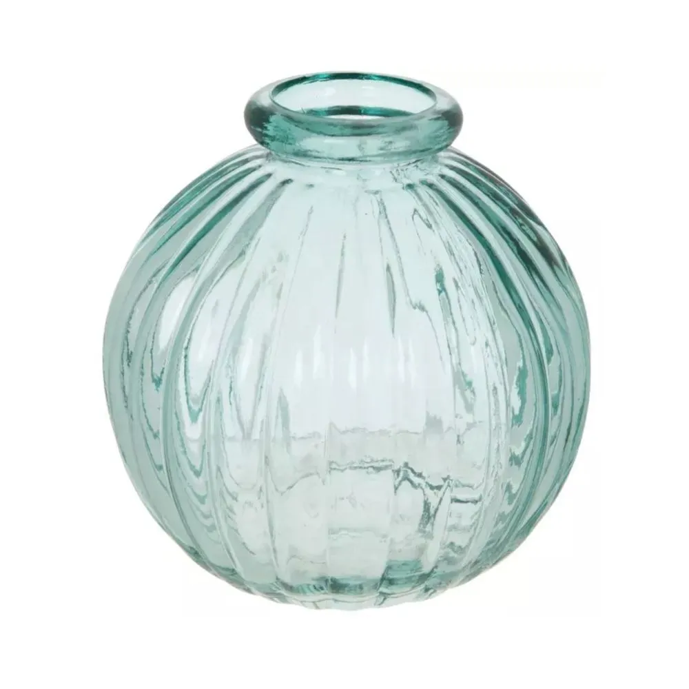 Blue Round Glass Vases