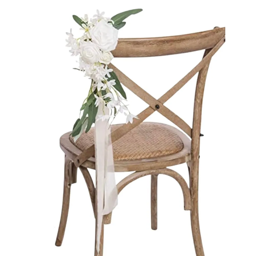 Floral Aisle Markers - White