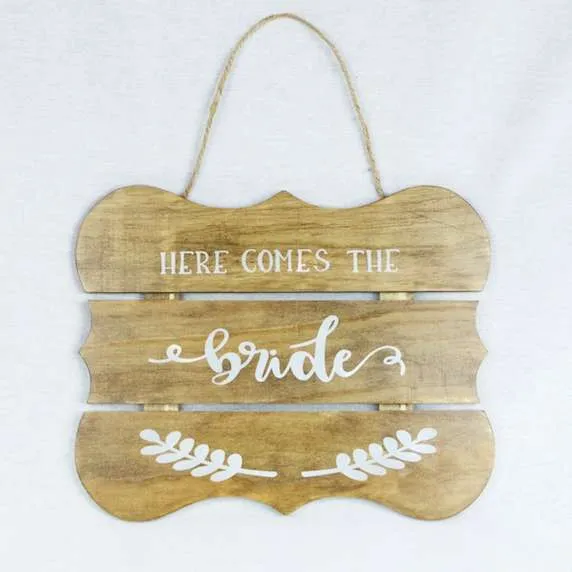 Here Comes The Bride - Hanging Sign