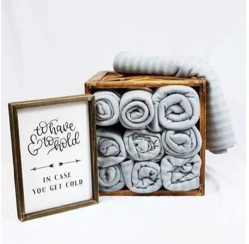 Blanket Set "To Have and To Hold" White