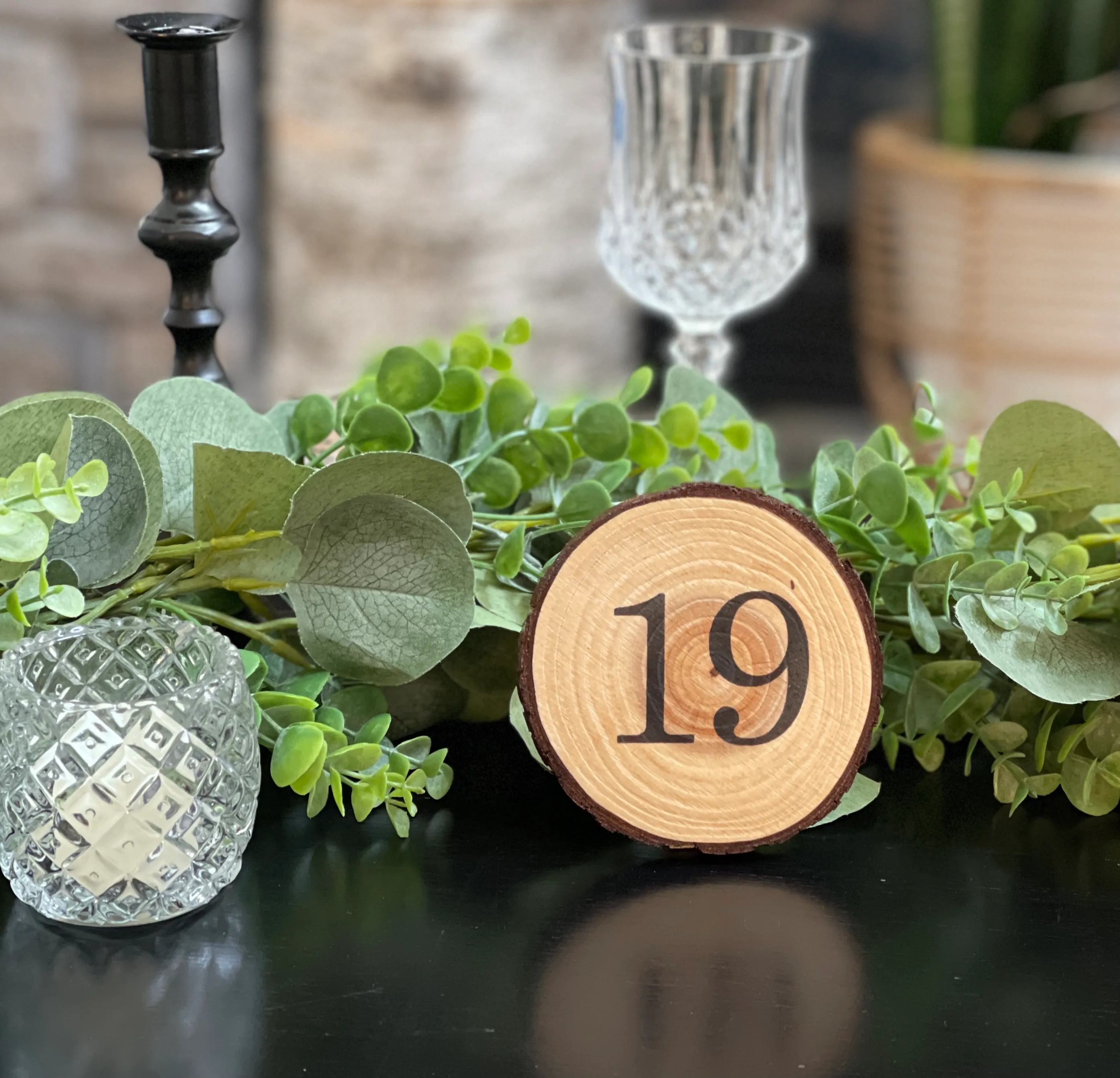 Wood Slice Table Numbers