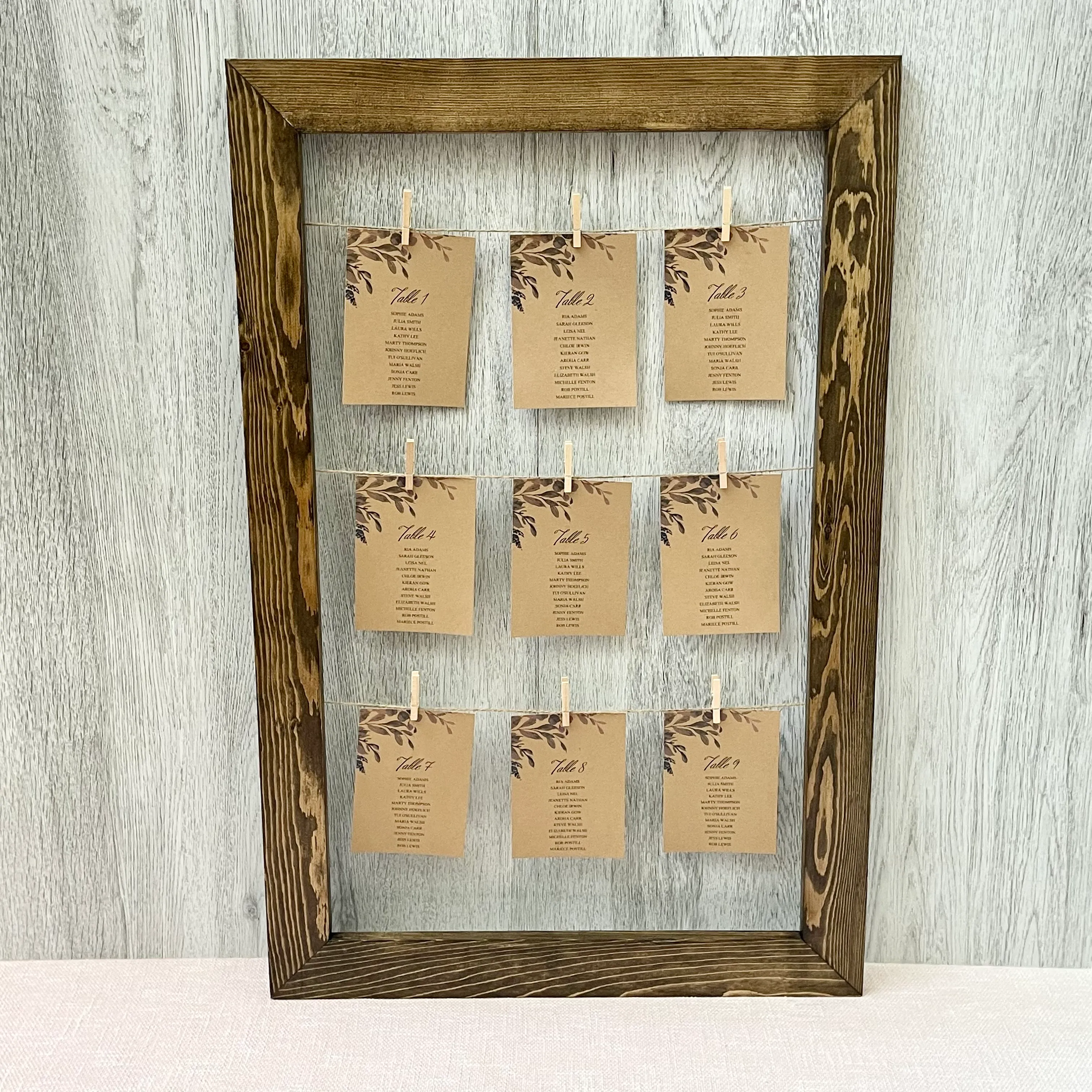 Wood Frame with Clips (Geneva) - Dark